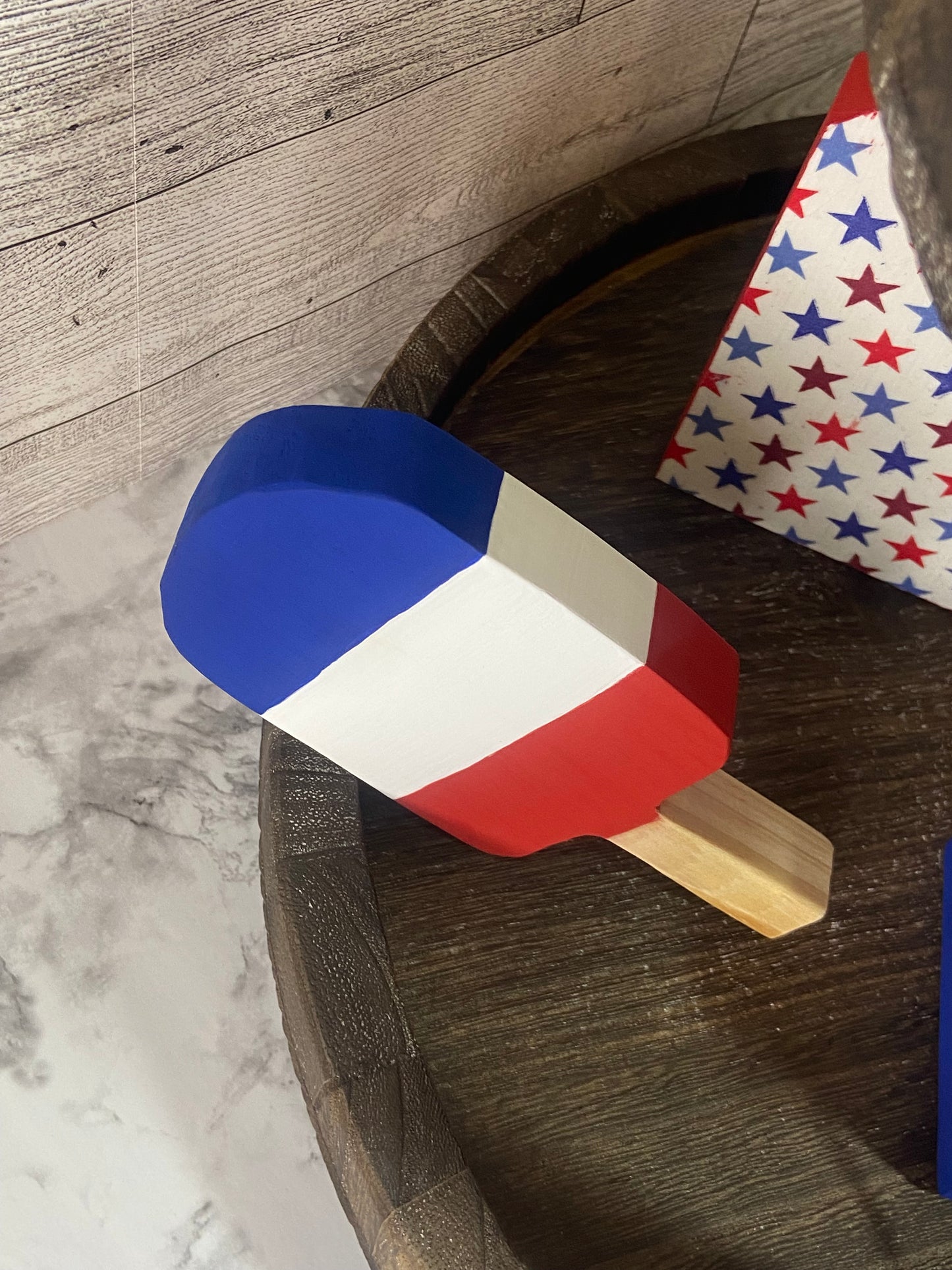 Red, White, & Blue Popsicle - Tiered Tray Decor
