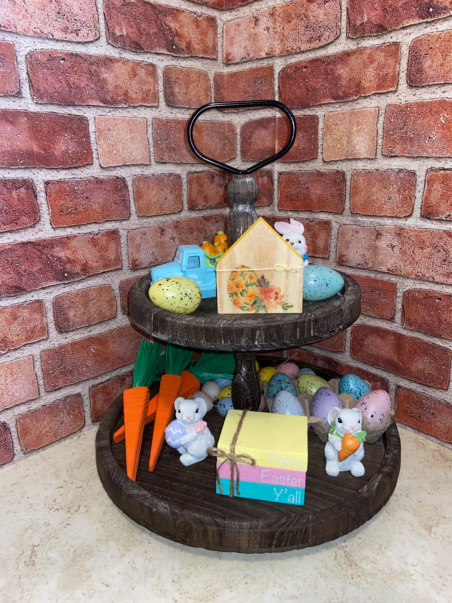 Egg and Flower - Small Tiered Tray House