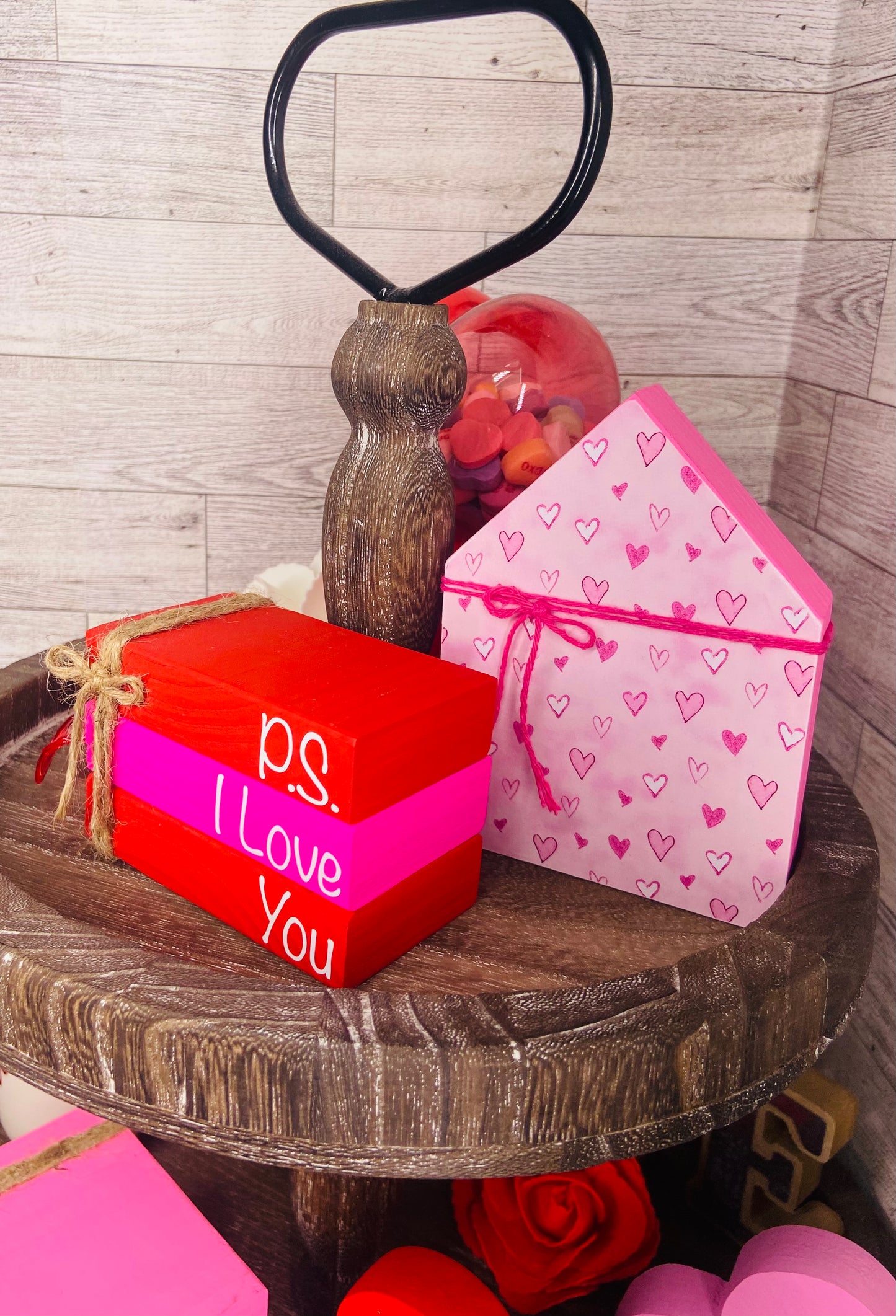 P.S. I Love You Red/Pink - Small Book Stack