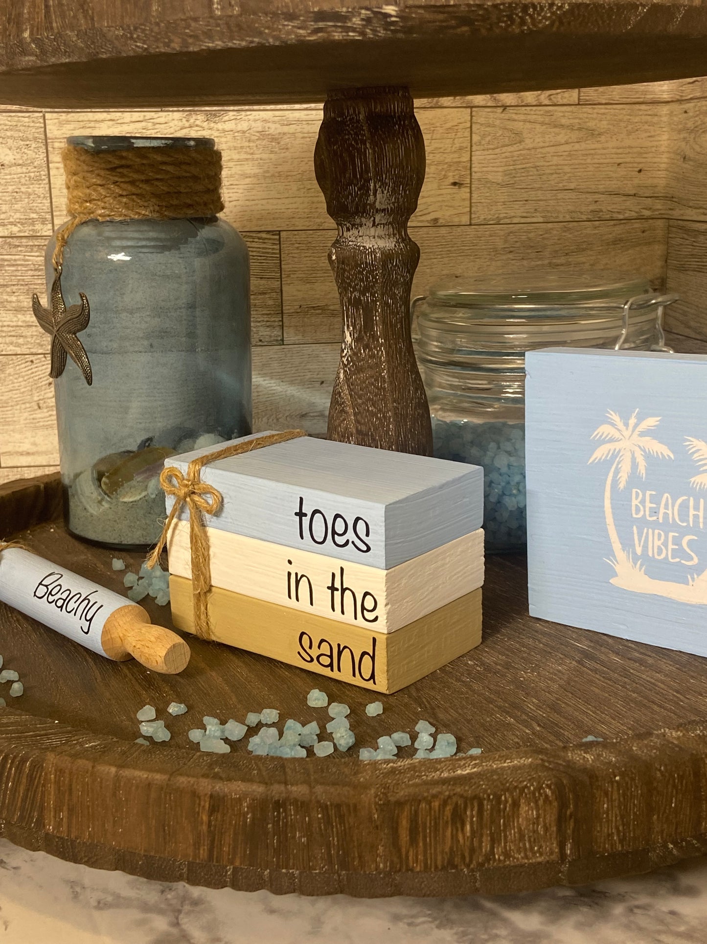 Beach/Coastal Tiered Tray Decor