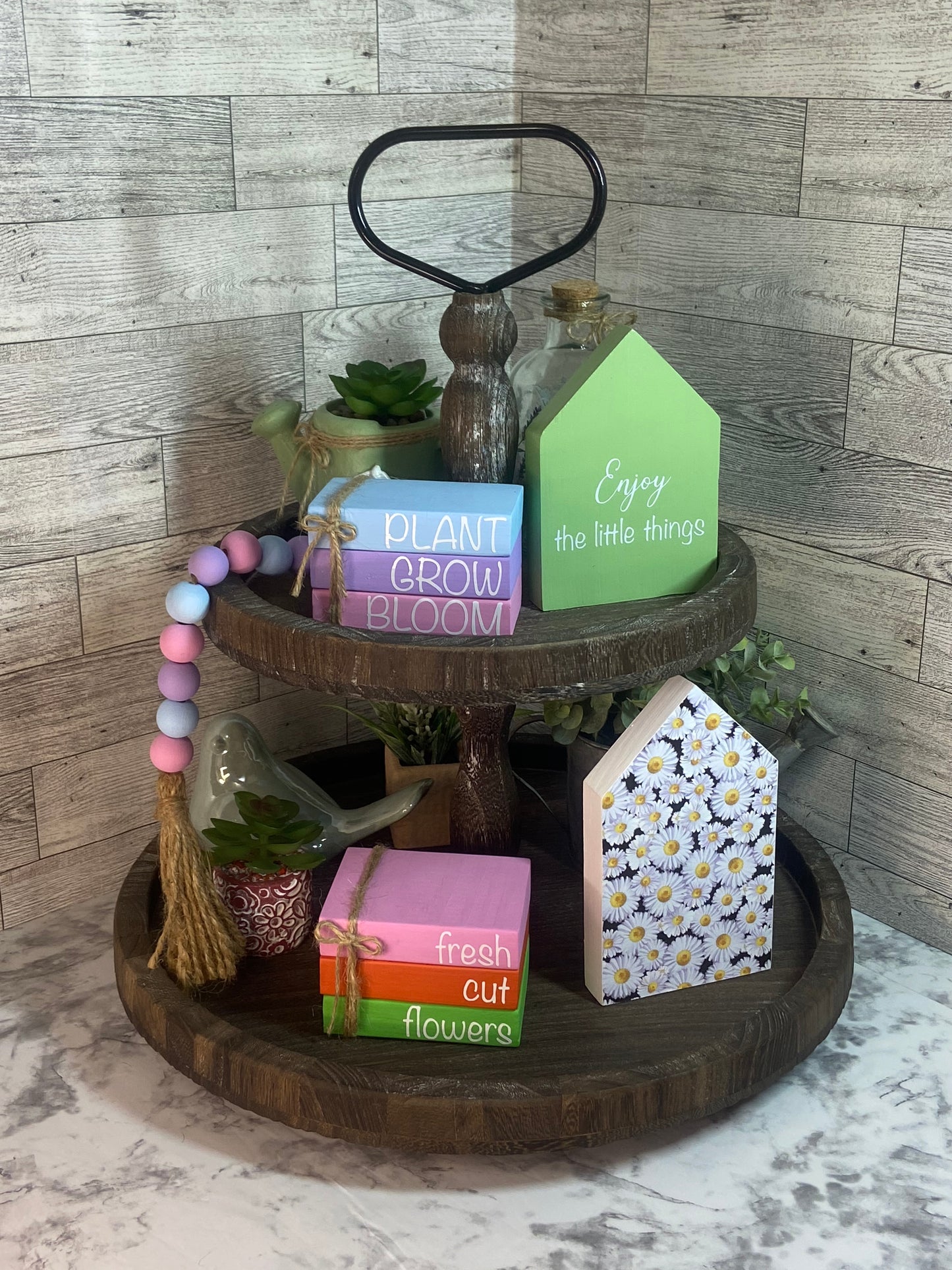 Enjoy the Little Things - Medium Tiered Tray House