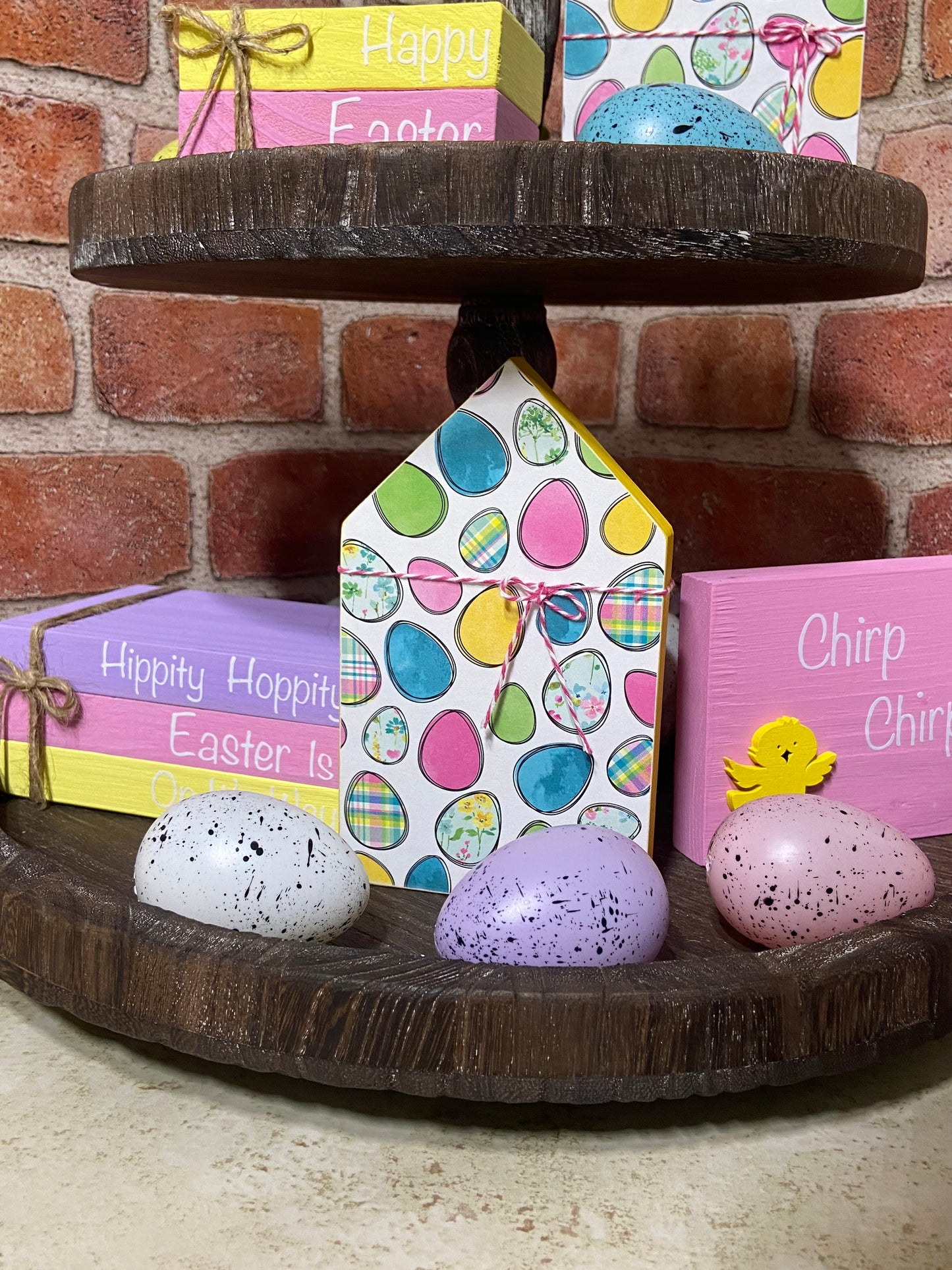Easter Eggs- Large Tiered Tray House