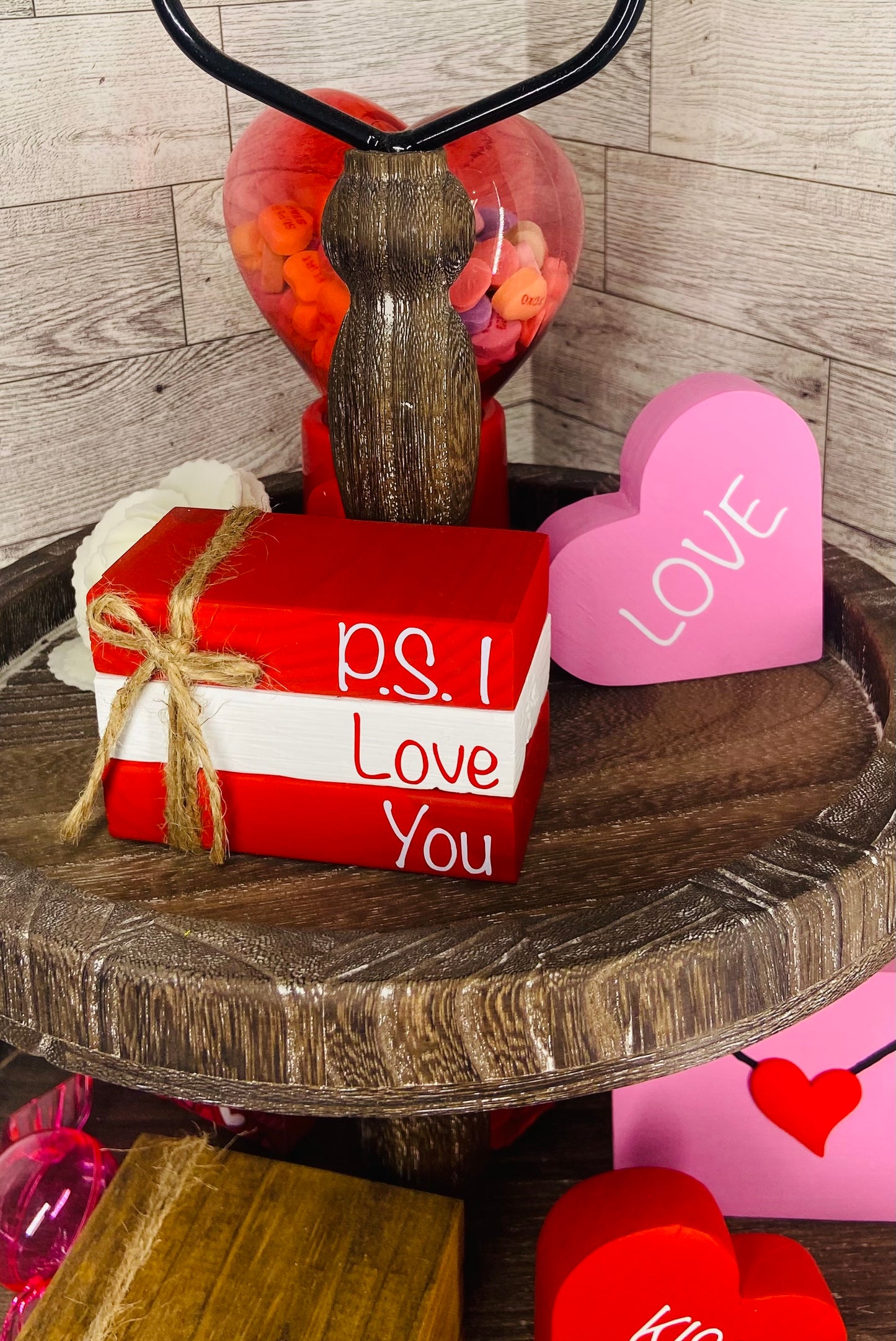 P.S. I Love You Red/White - Small Book Stack