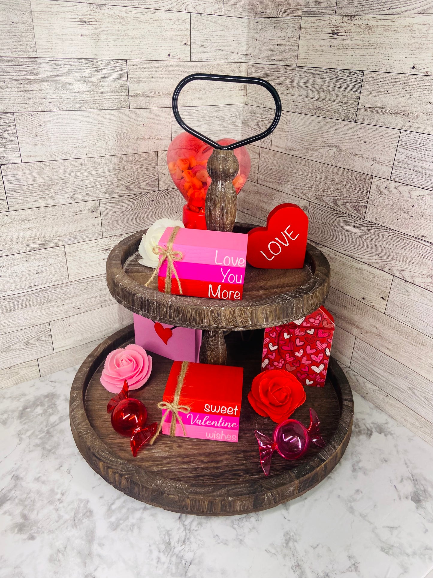 Sweet Valentine Wishes - Medium Book Stack