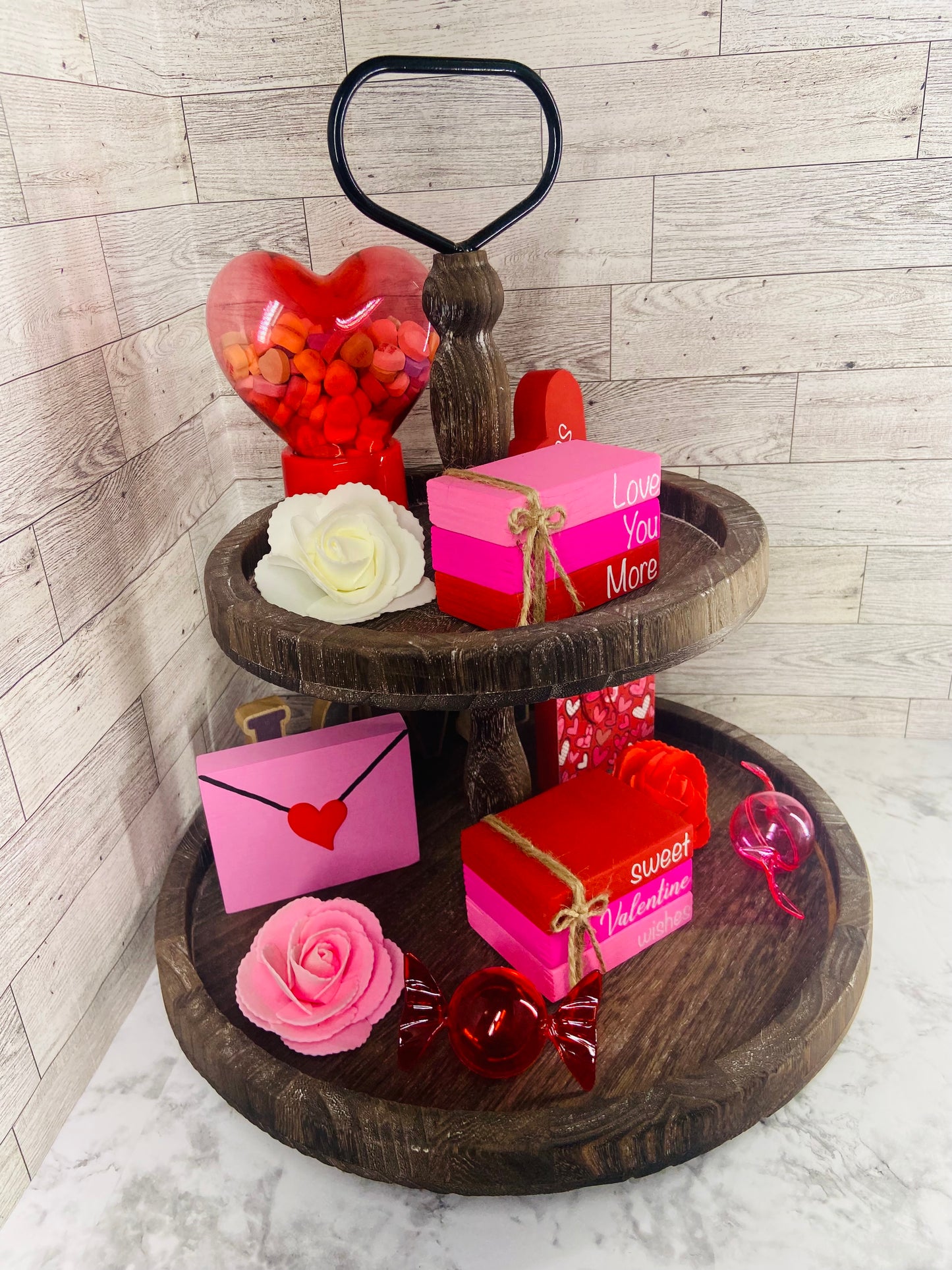 Pink Love Letter - Tiered Tray Sign