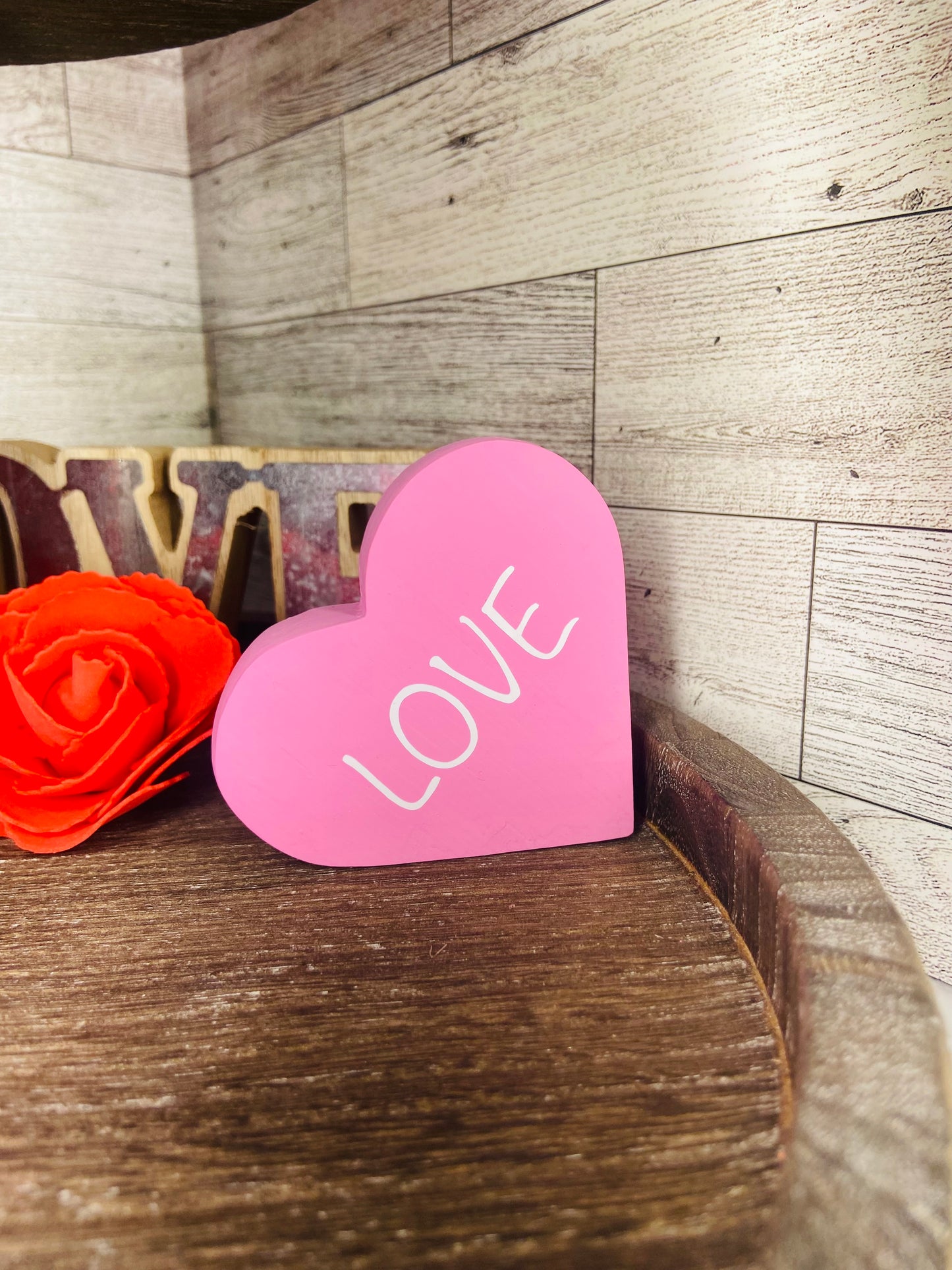 Love Heart - Tiered Tray Shelf Sitter