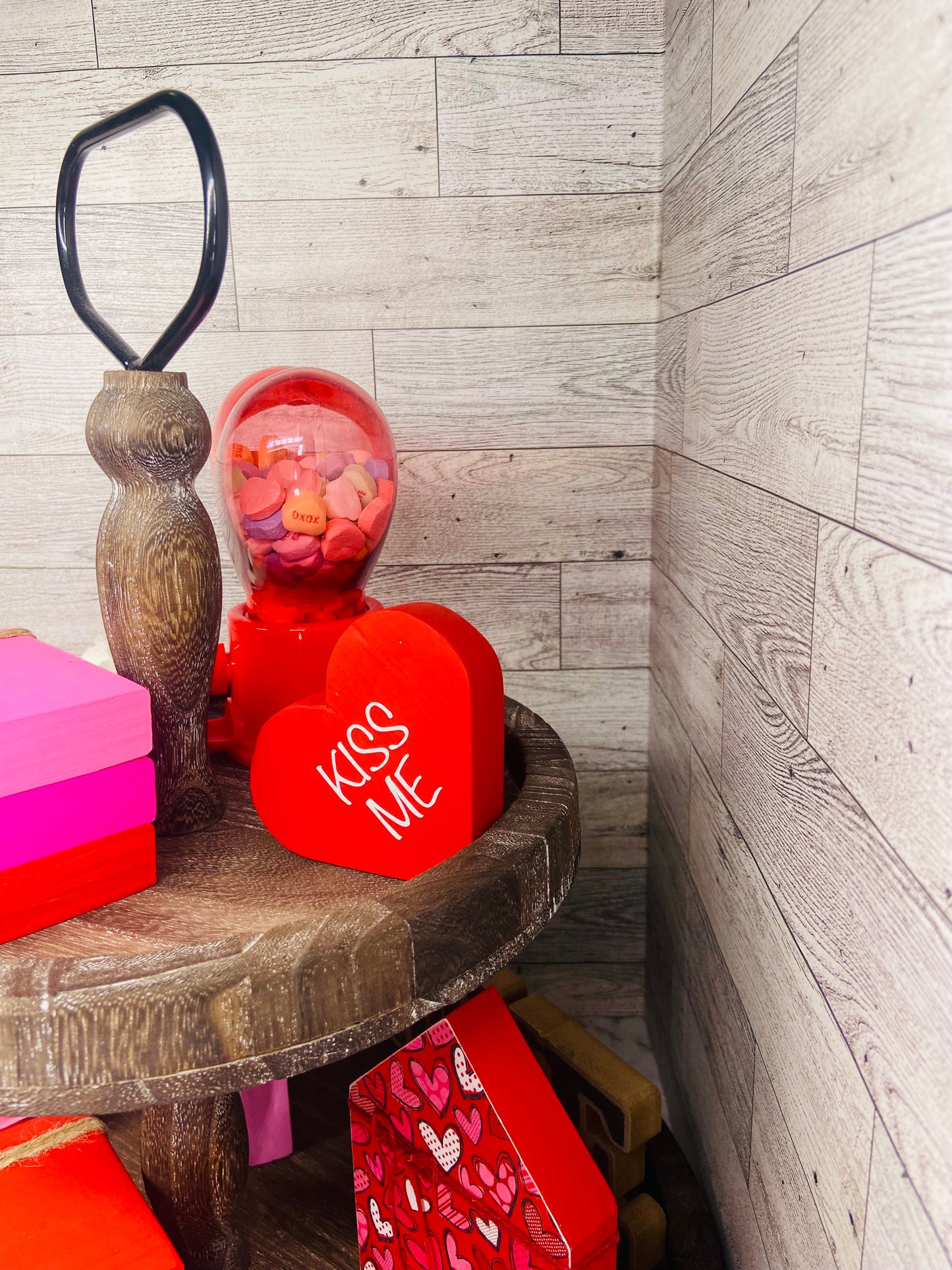 Kiss Me Heart - Tiered Tray Shelf Sitter