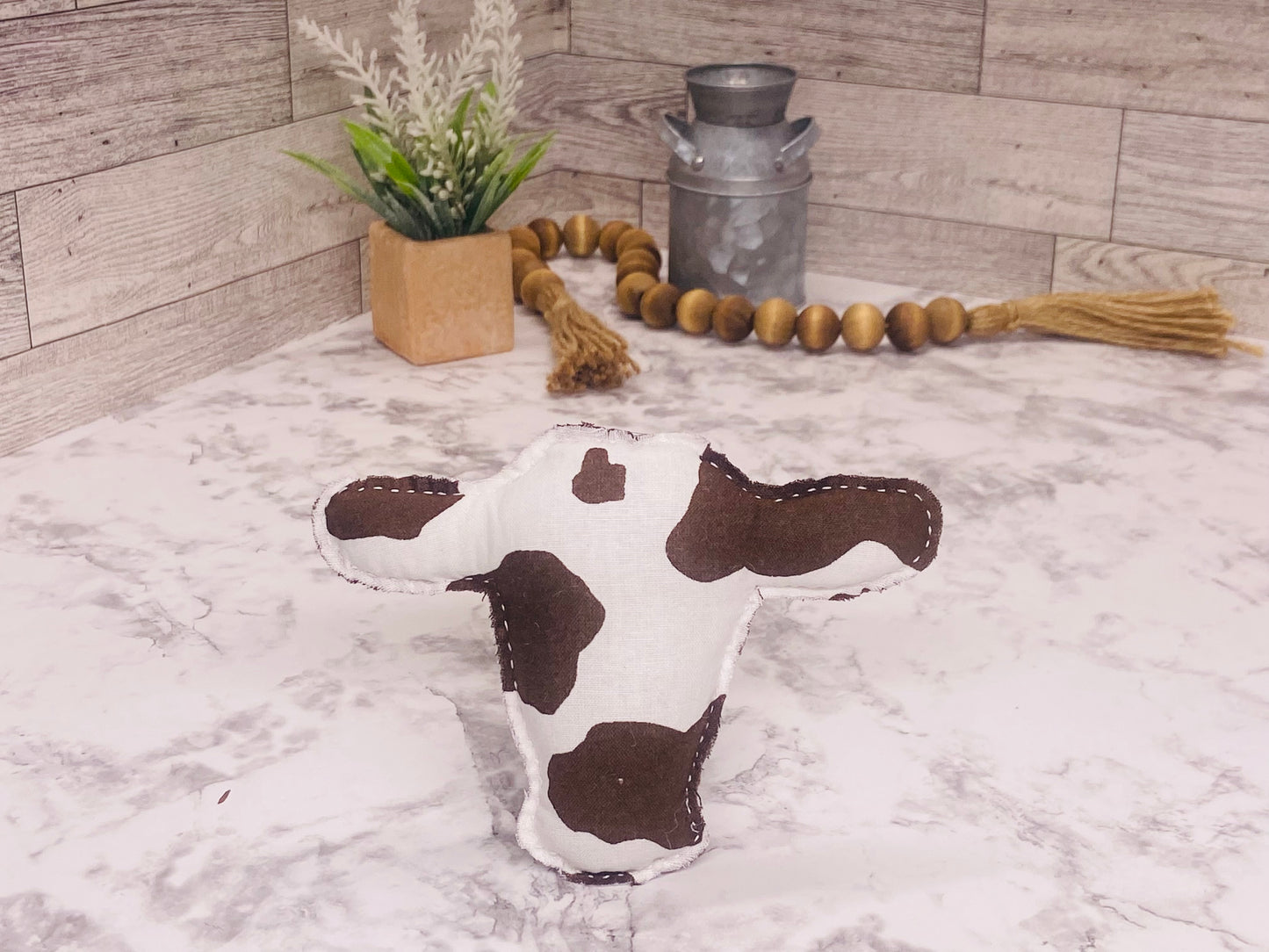 Large Fabric Cow Head