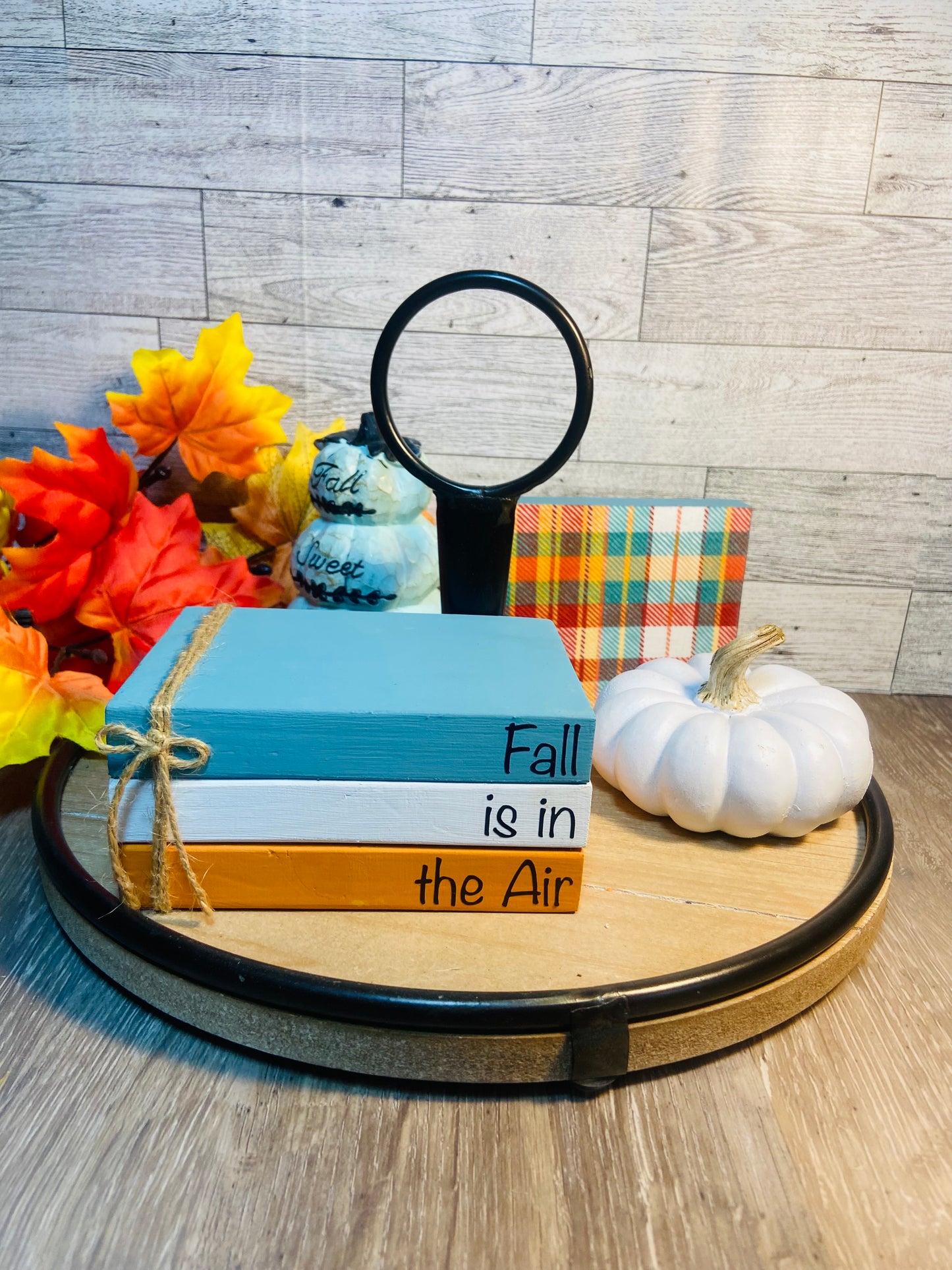 Fall is in the Air - Large Tiered Tray Book Stack