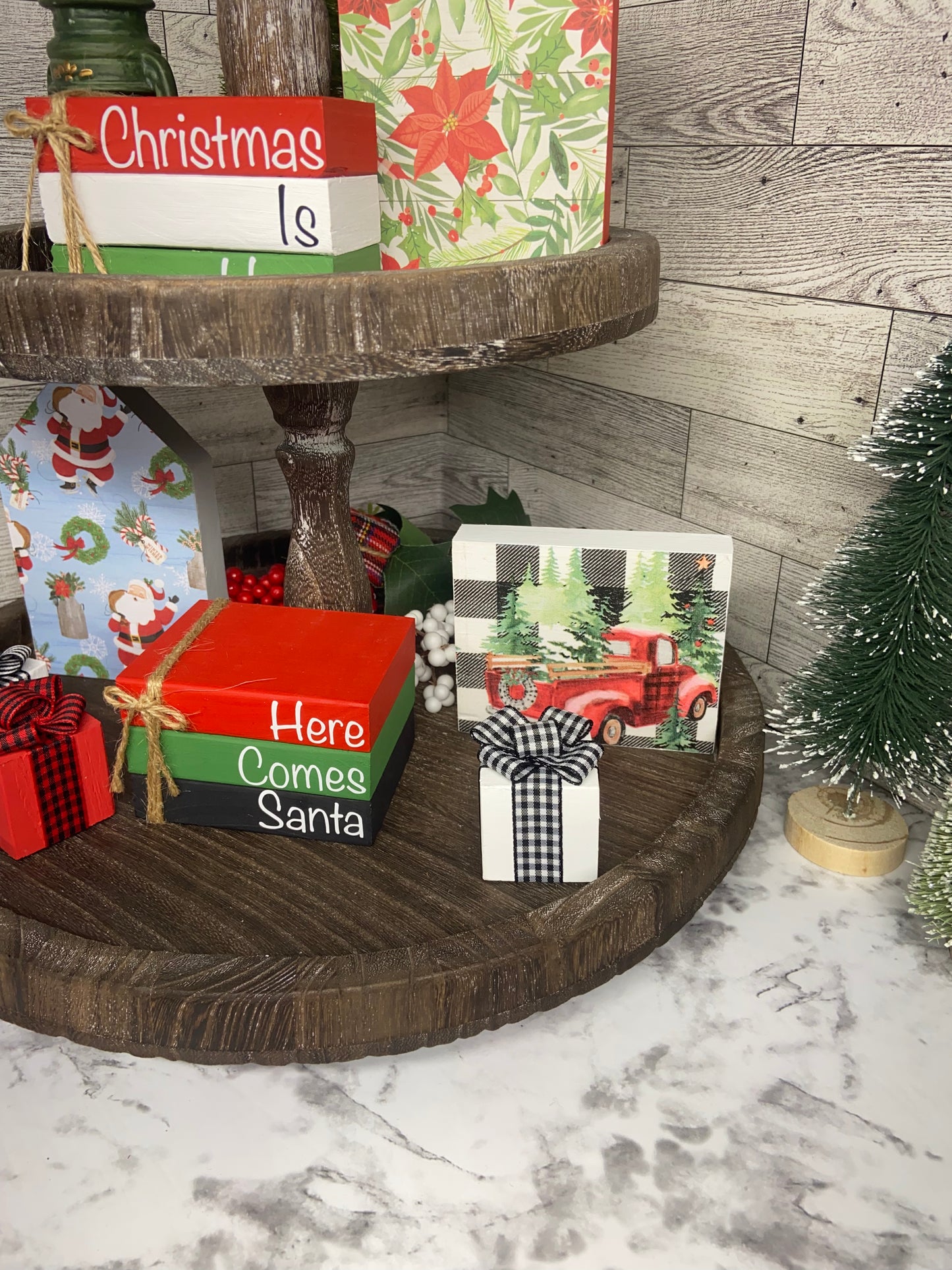 Christmas Truck - Christmas Tiered Tray Sign