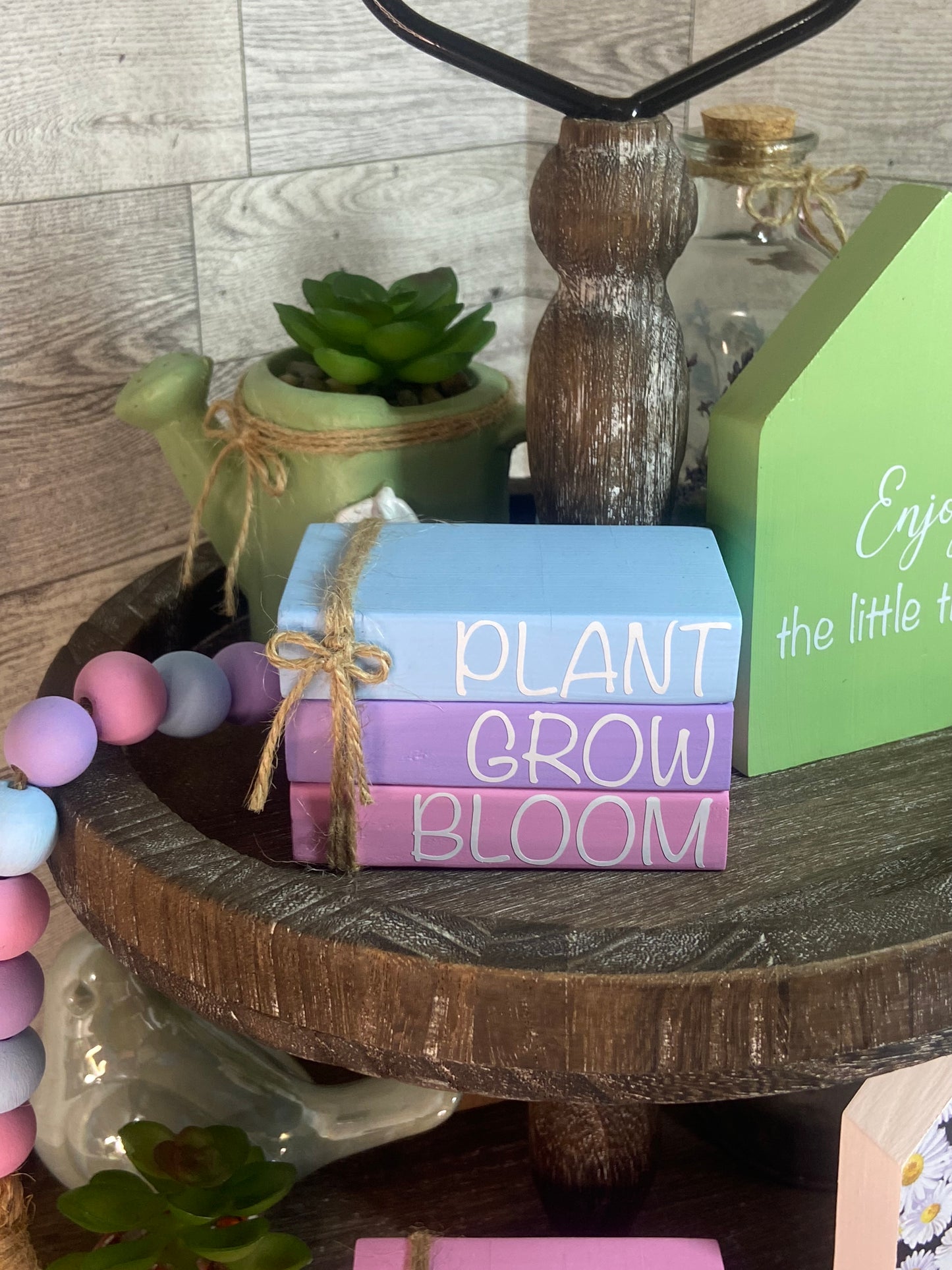 Plant Grow Bloom - Small Tiered Tray Book Stack