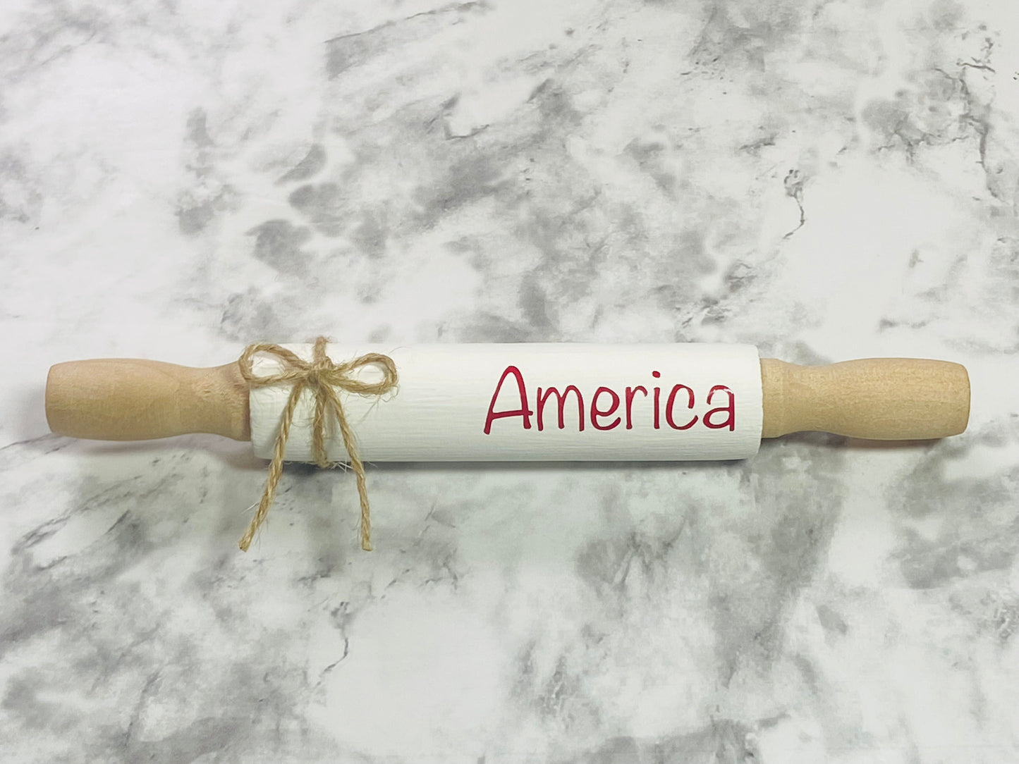 America - White - Mini Rolling Pin