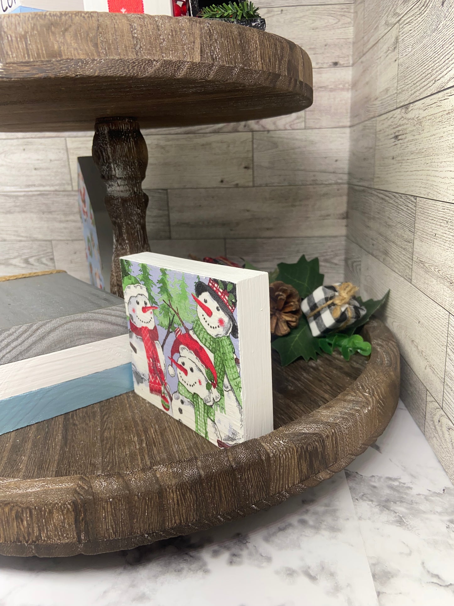 Snowman - Christmas Tiered Tray Sign