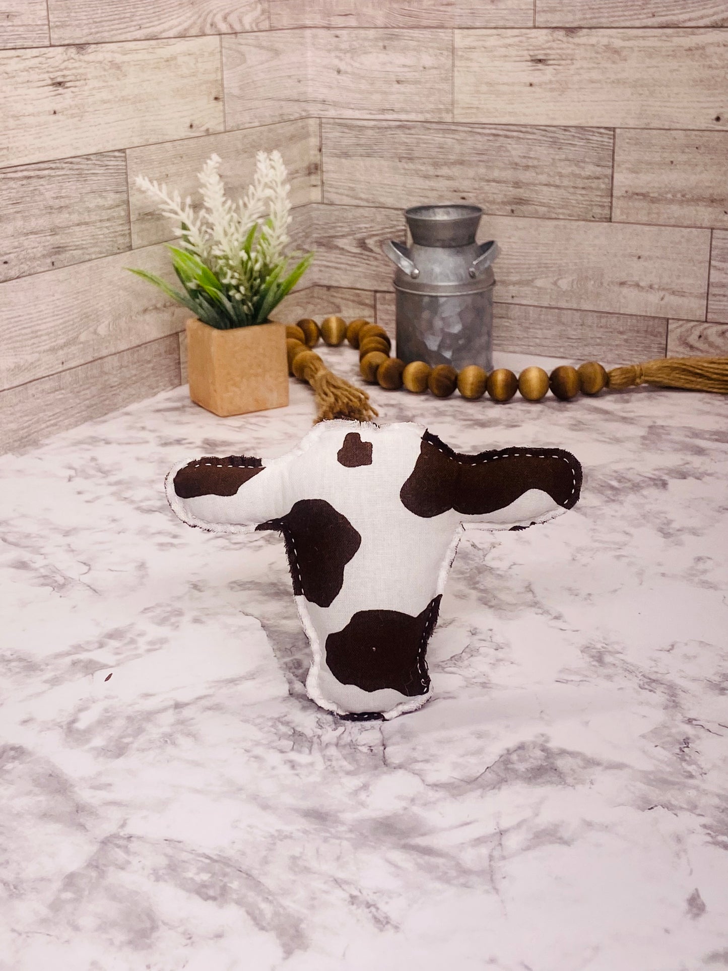 Large Fabric Cow Head