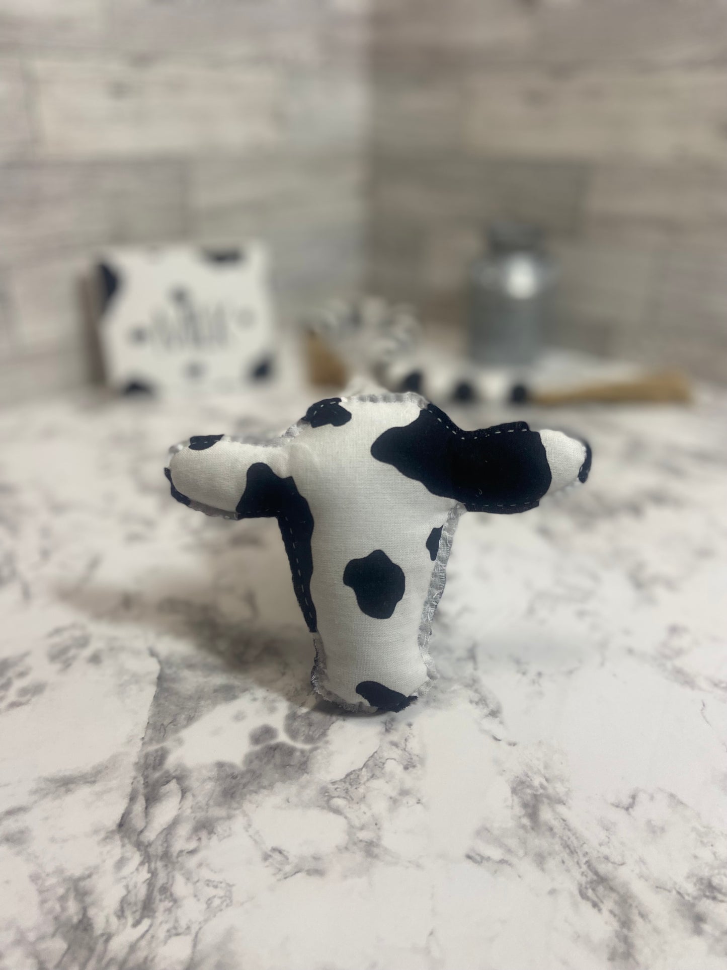 Large Fabric Cow Head
