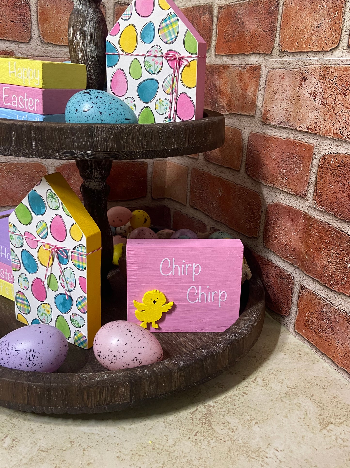 Easter Eggs- Large Tiered Tray House