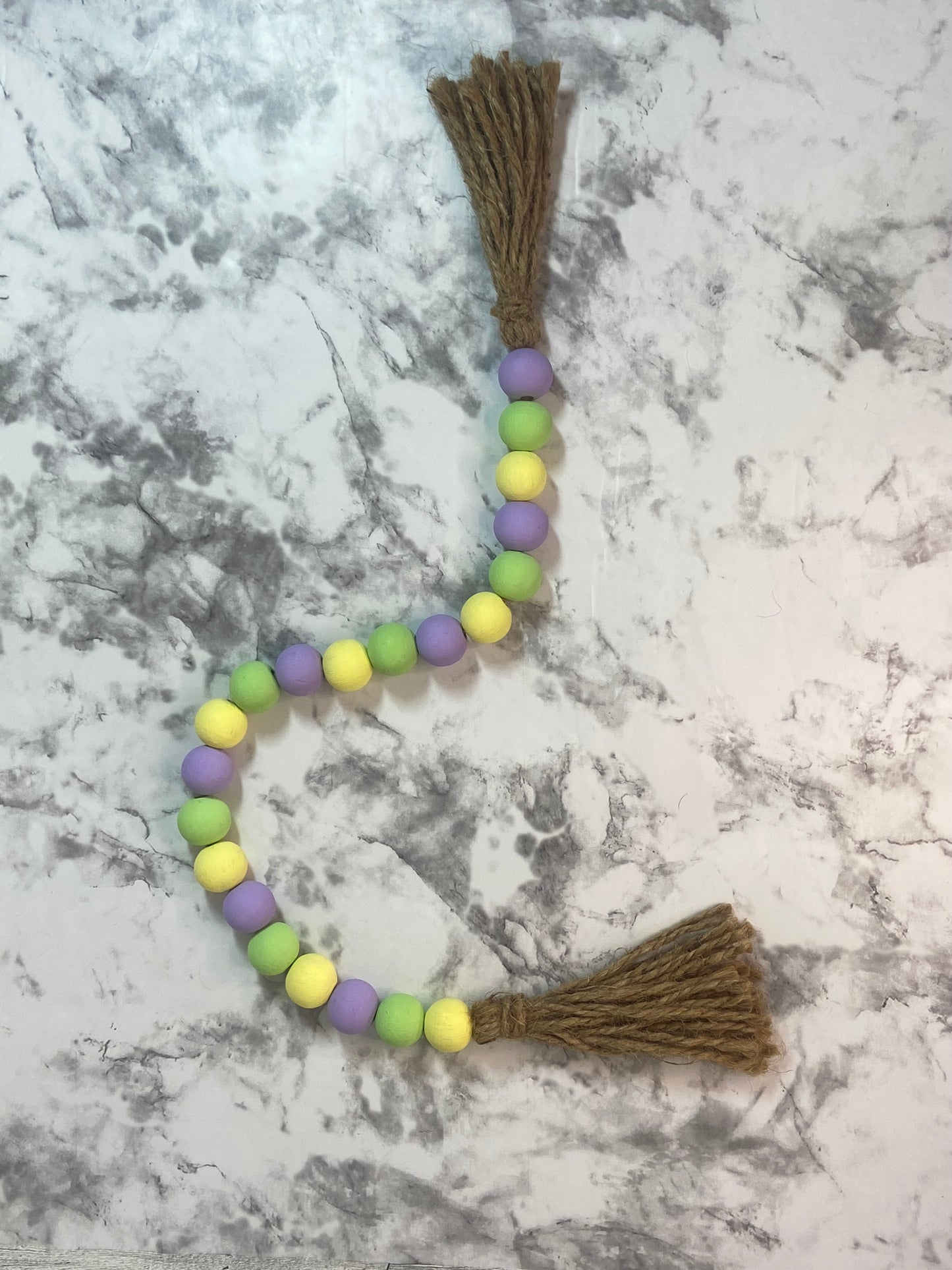 Purple, Spring Green, Bright Yellow - Tiered Tray Garland