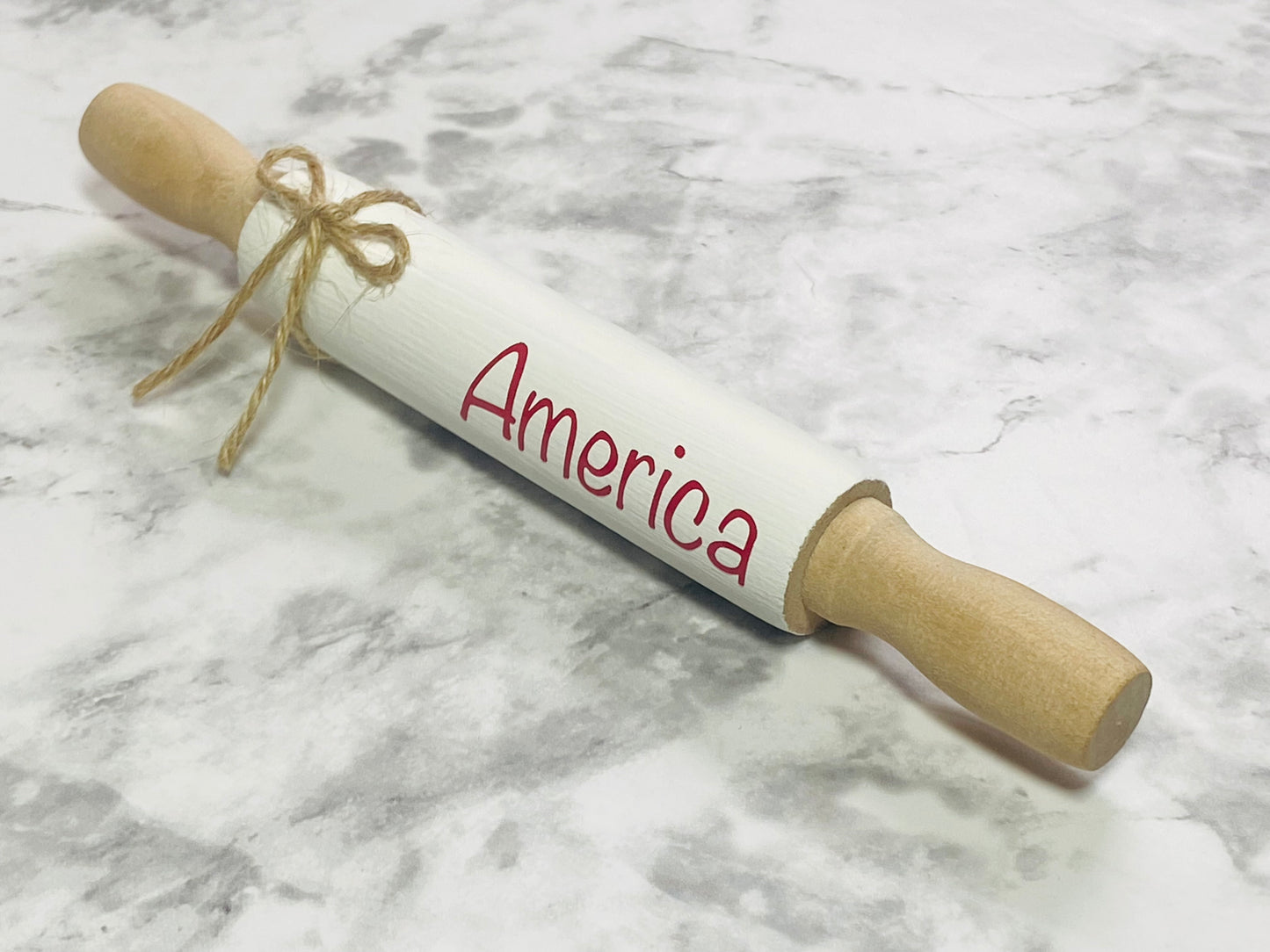 America - White - Mini Rolling Pin