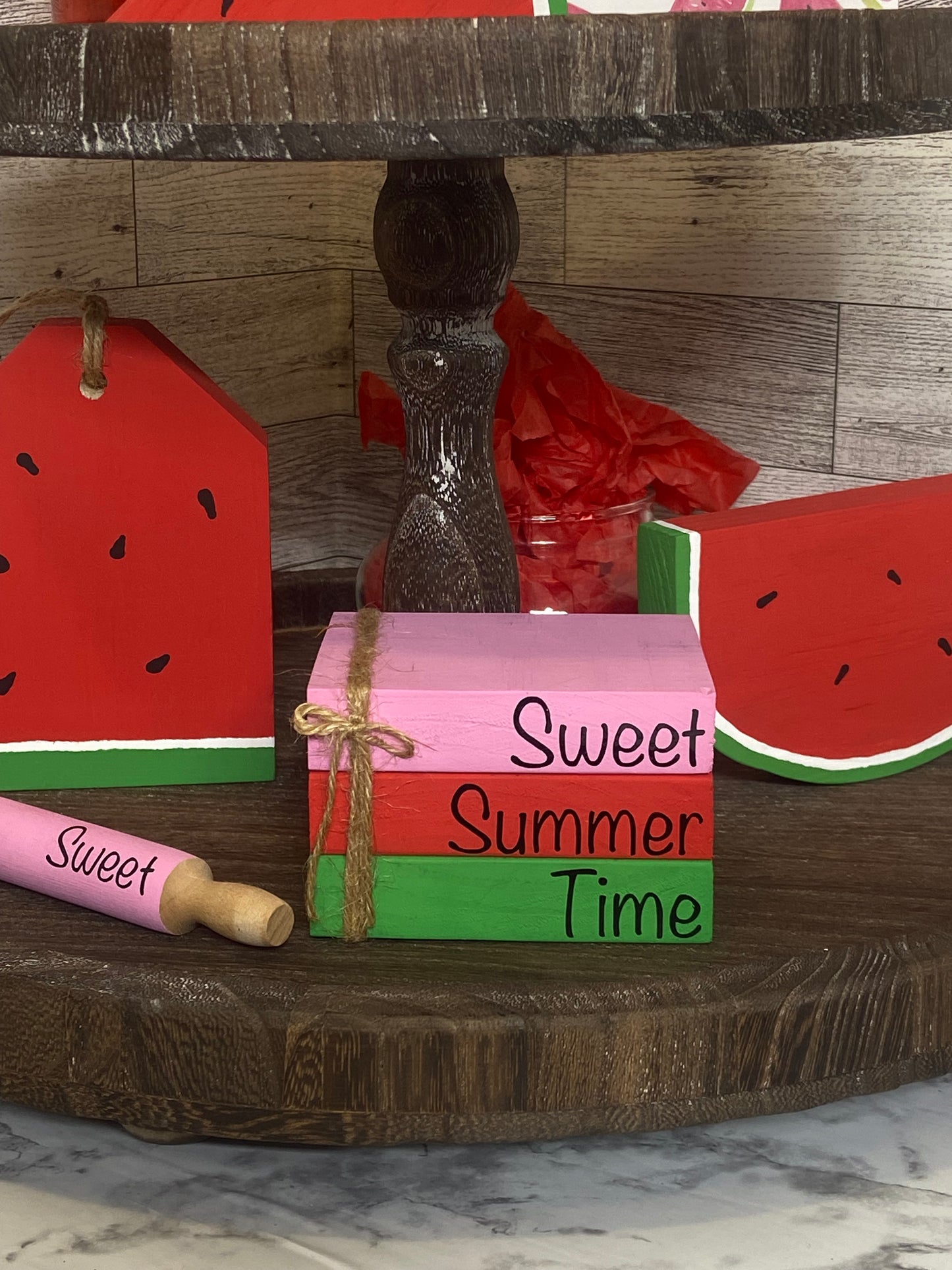 Sweet Summer Time - Medium Tiered Tray Book Stack