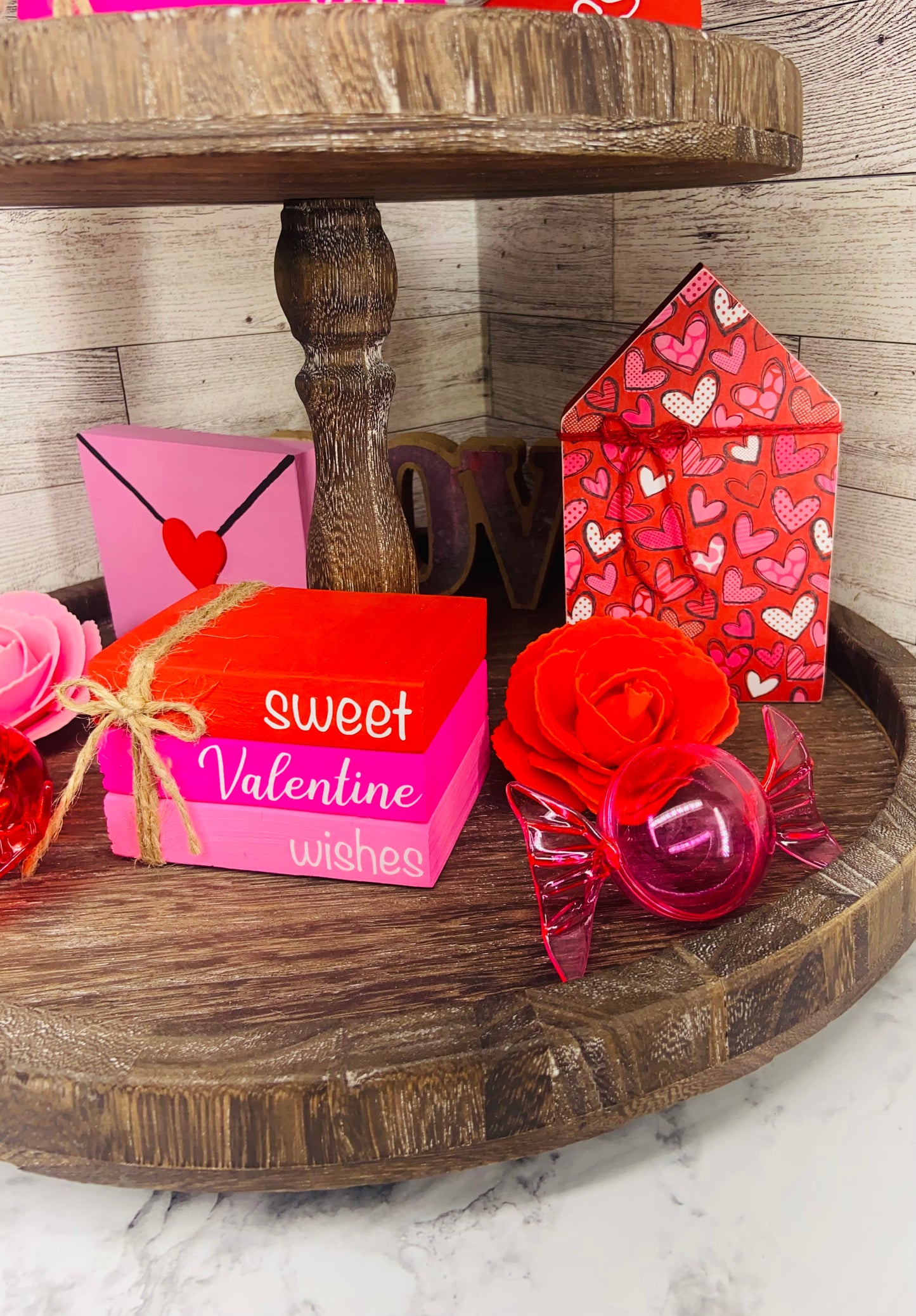 Sweet Valentine Wishes - Medium Book Stack