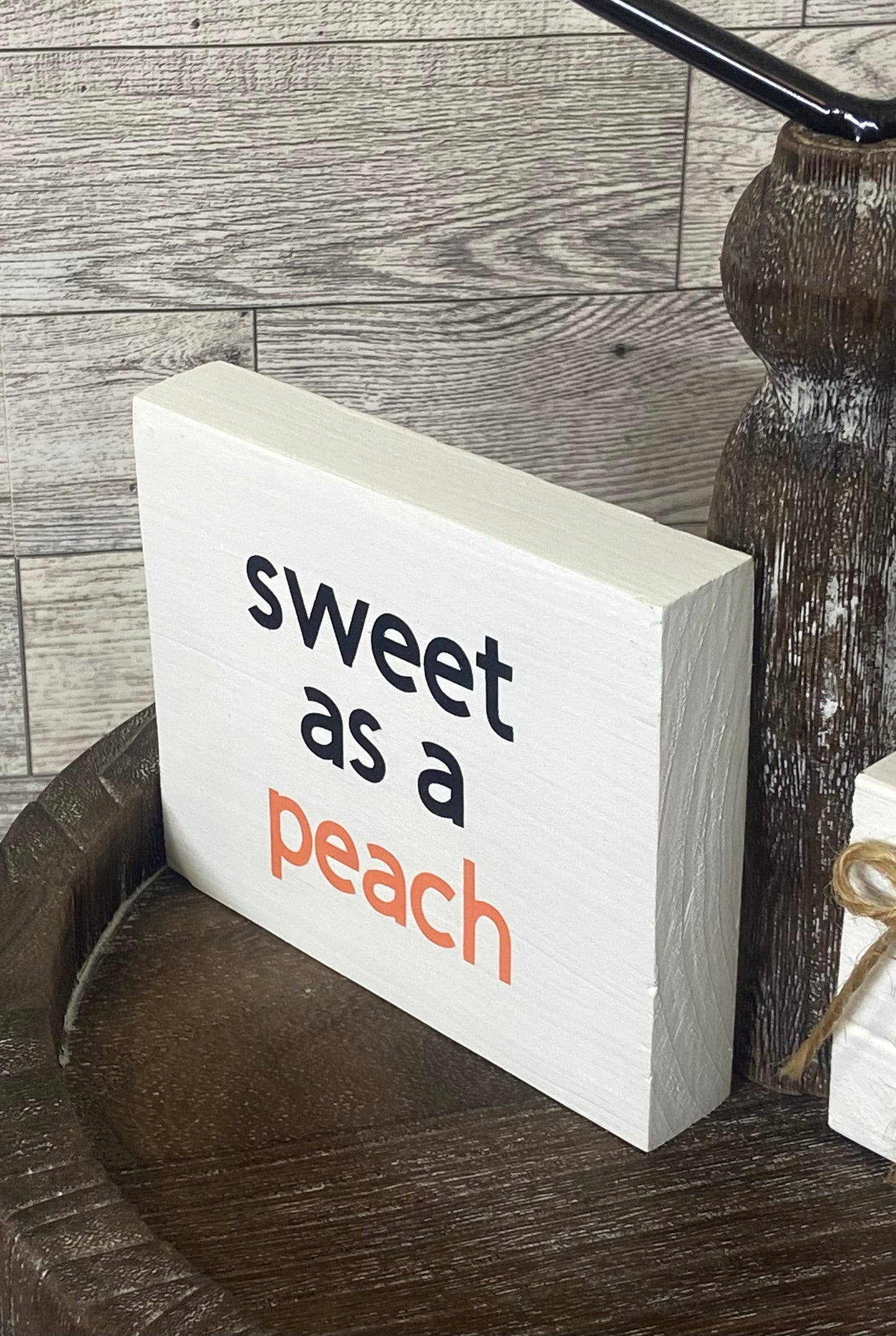 Peach Tray Decor