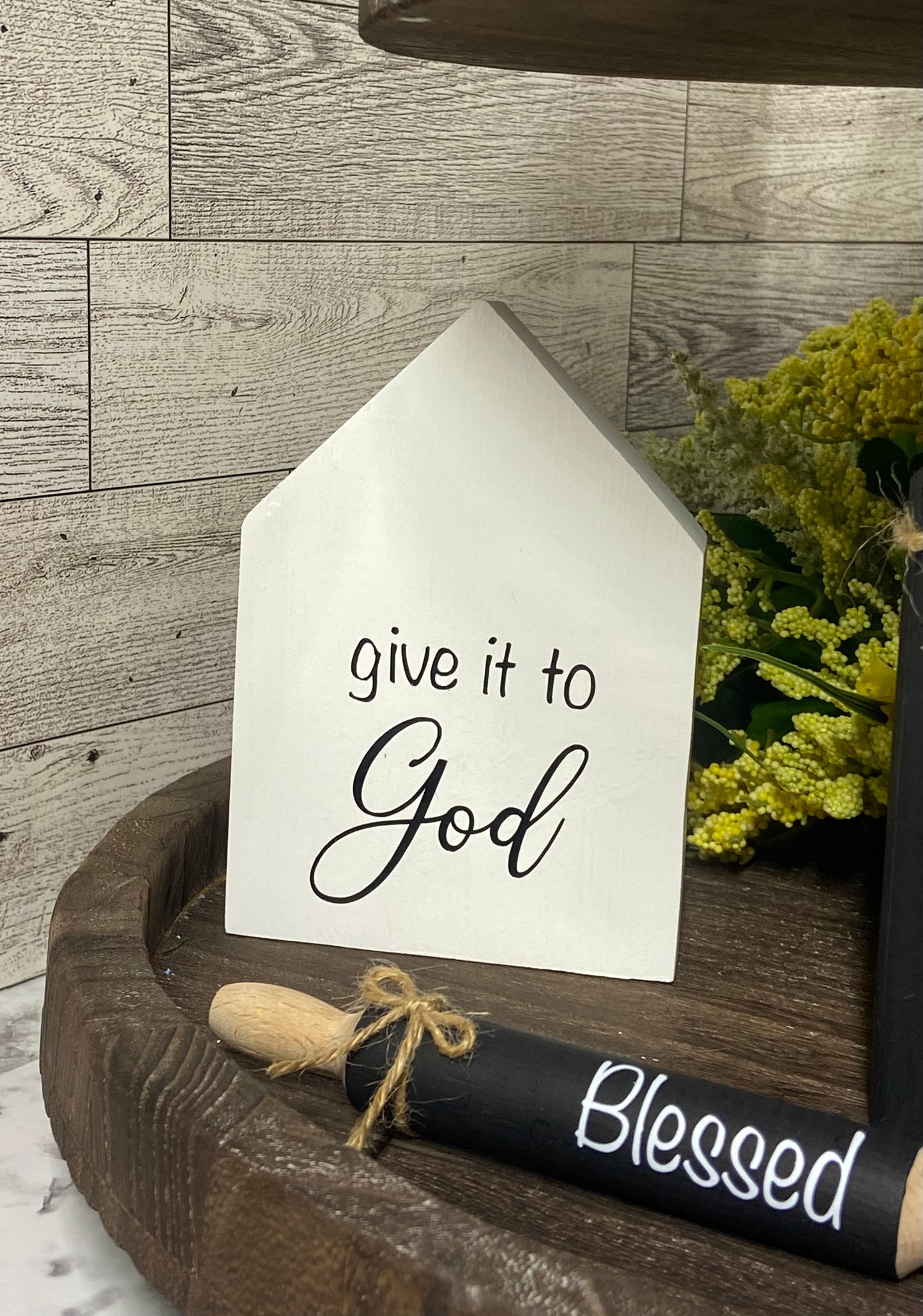 Give it to God - Medium Tiered Tray House