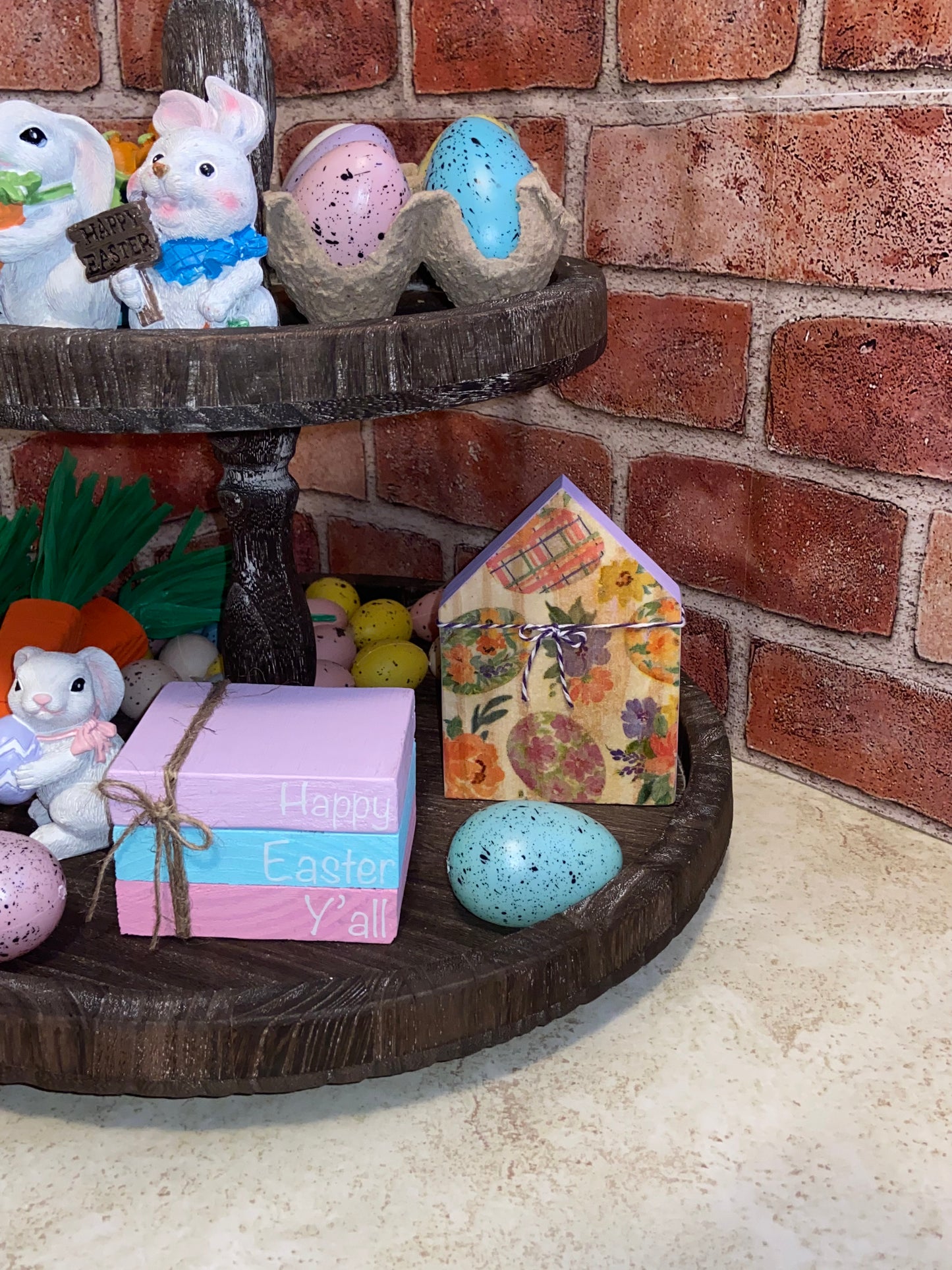 Eggs and Flowers - Medium Tiered Tray House