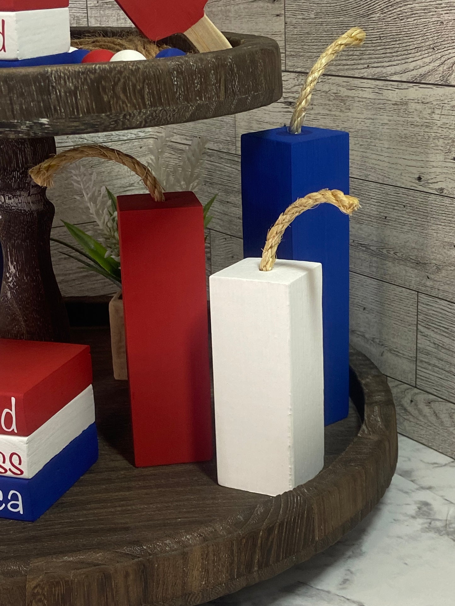 Fireworks Set of 3 - Tiered Tray Decor