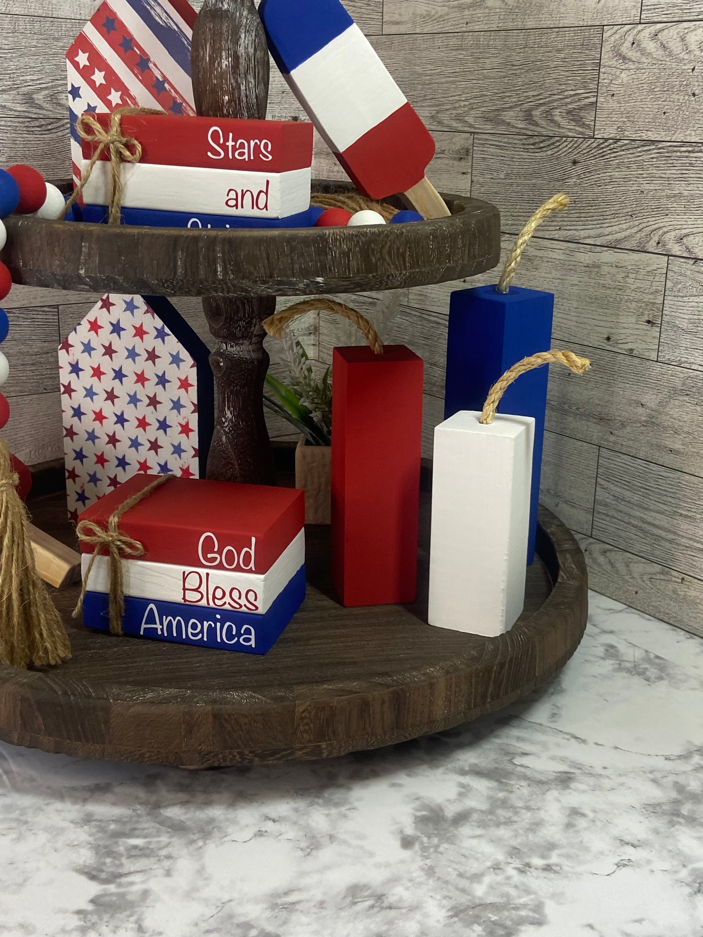 Fireworks Set of 3 - Tiered Tray Decor
