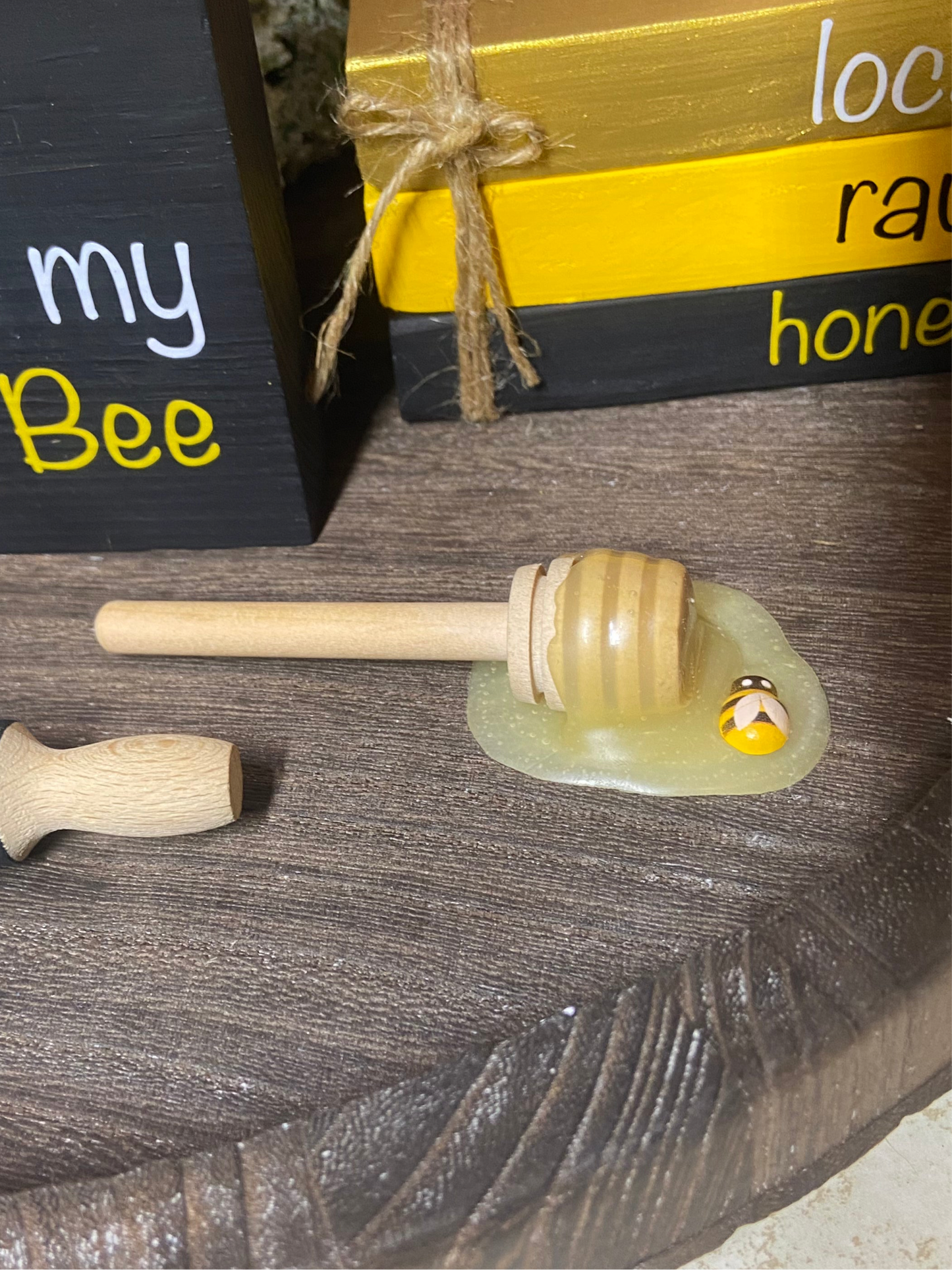 Honey Dipper with Honey Bee