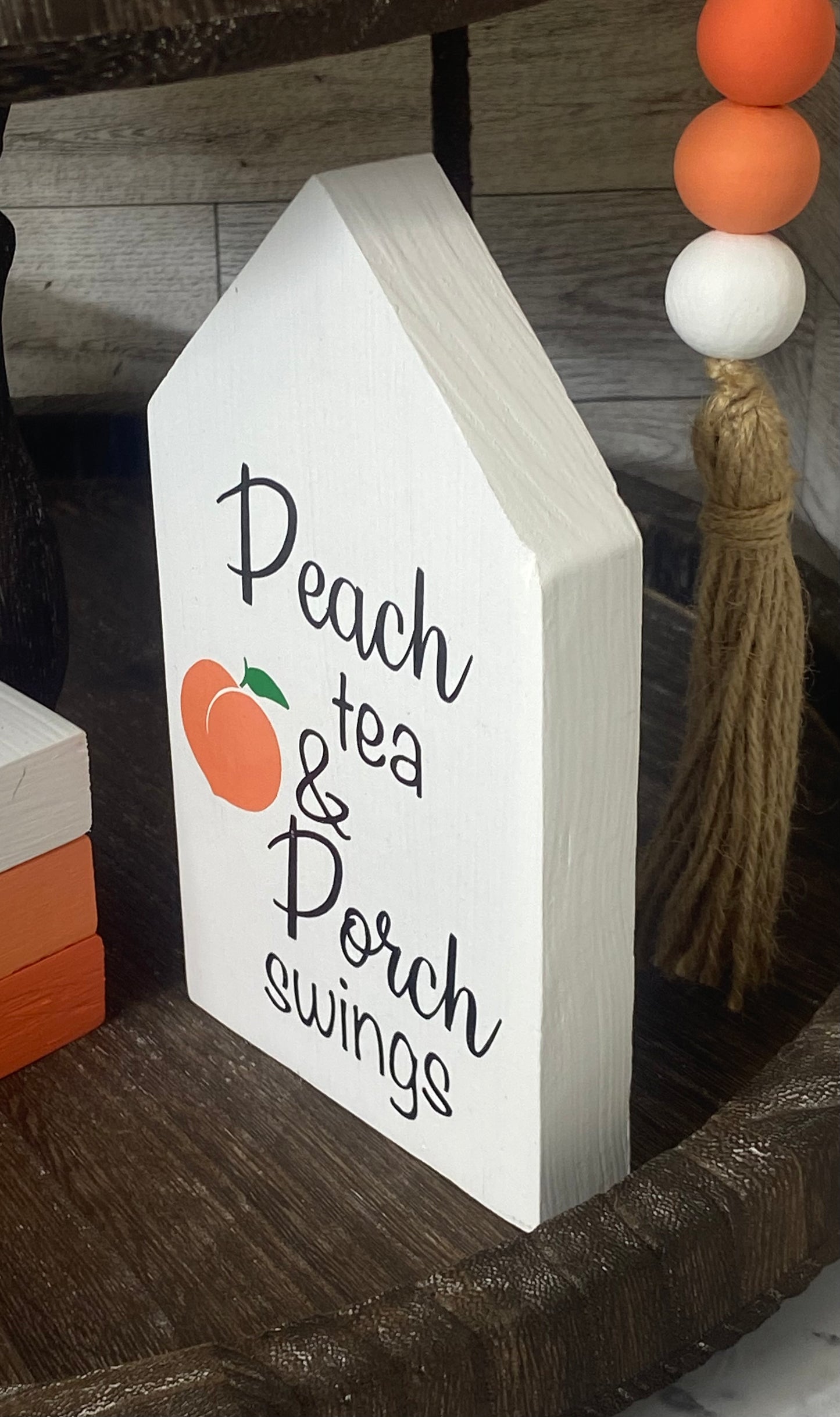 Peach Tray Decor