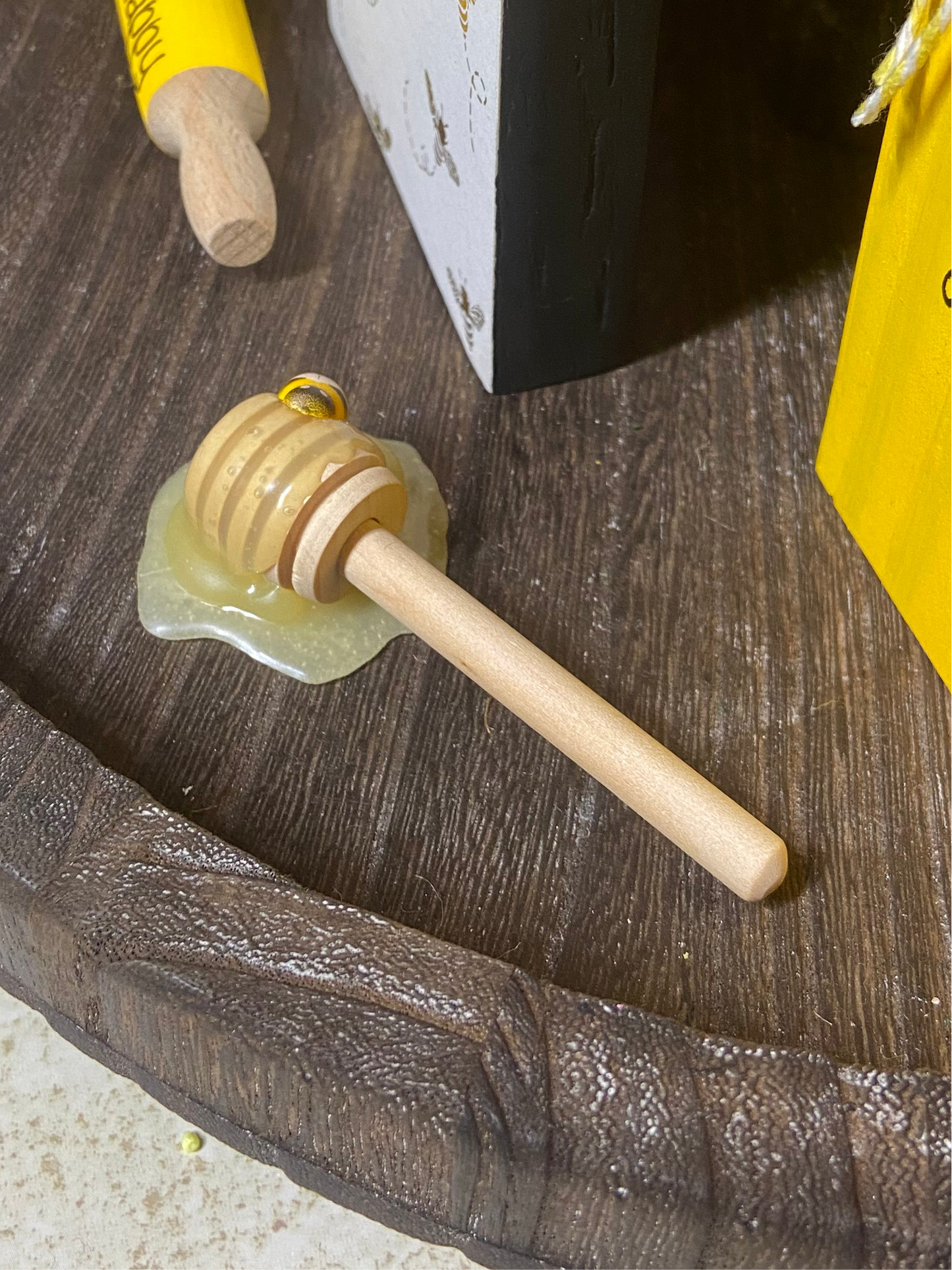 Honey Dipper with Honey Bee