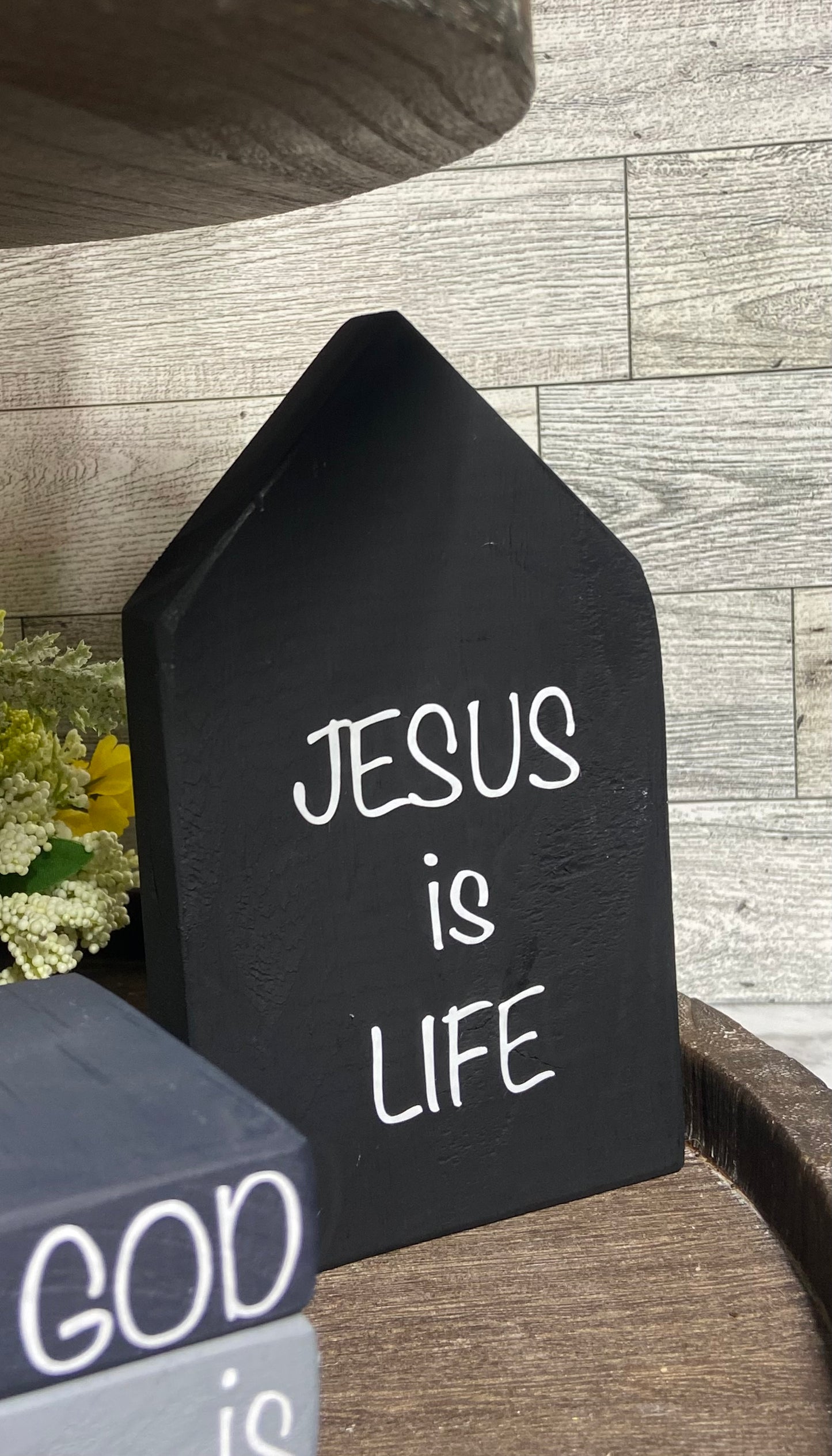 Jesus is Life - Black Large House