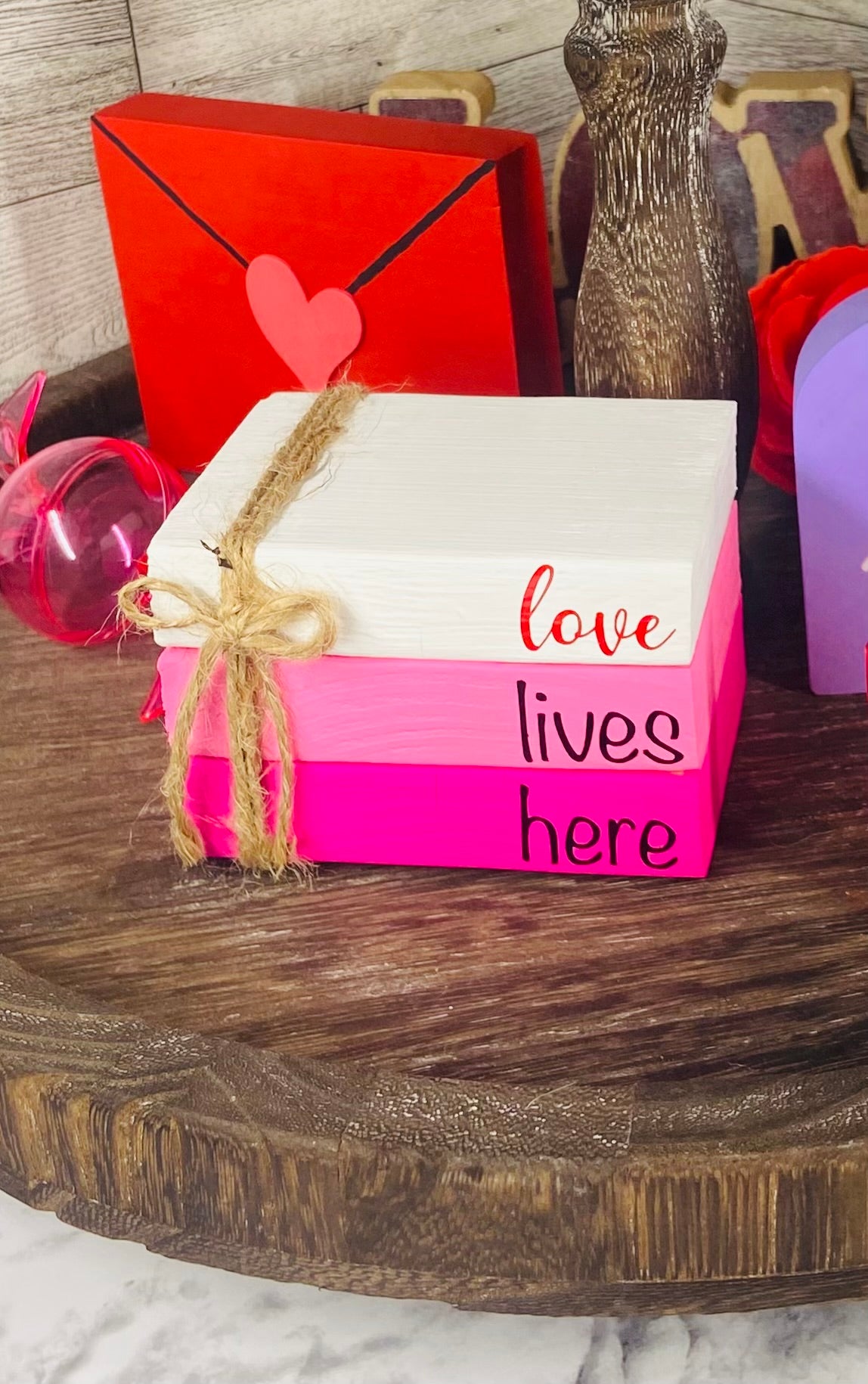 Love Lives Here - Medium Book Stack