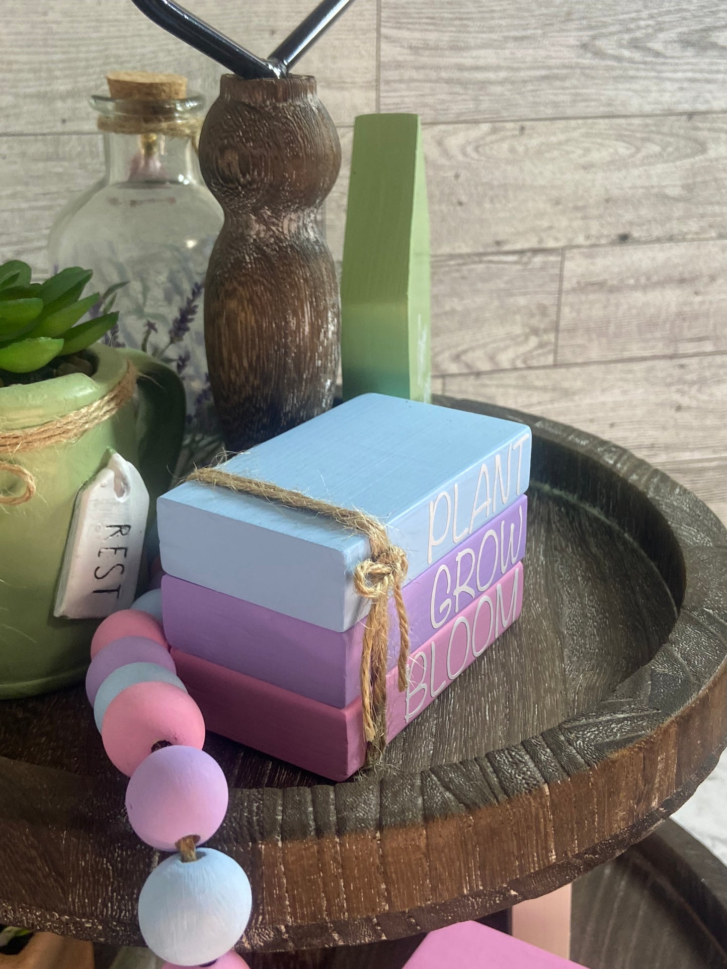Plant Grow Bloom - Small Tiered Tray Book Stack