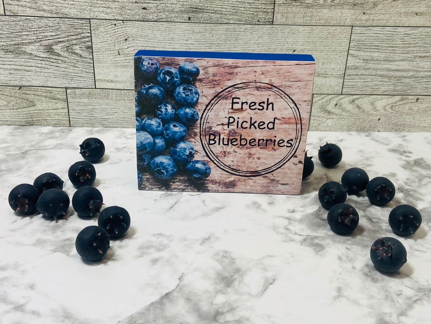 Fresh Picked Blueberries - Tiered Tray Sign