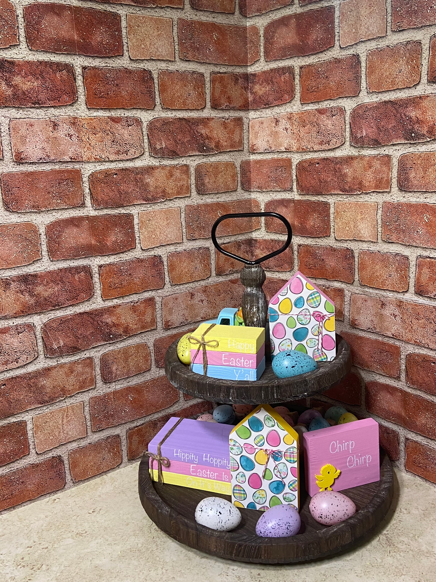 Easter Eggs - Medium Tiered Tray House