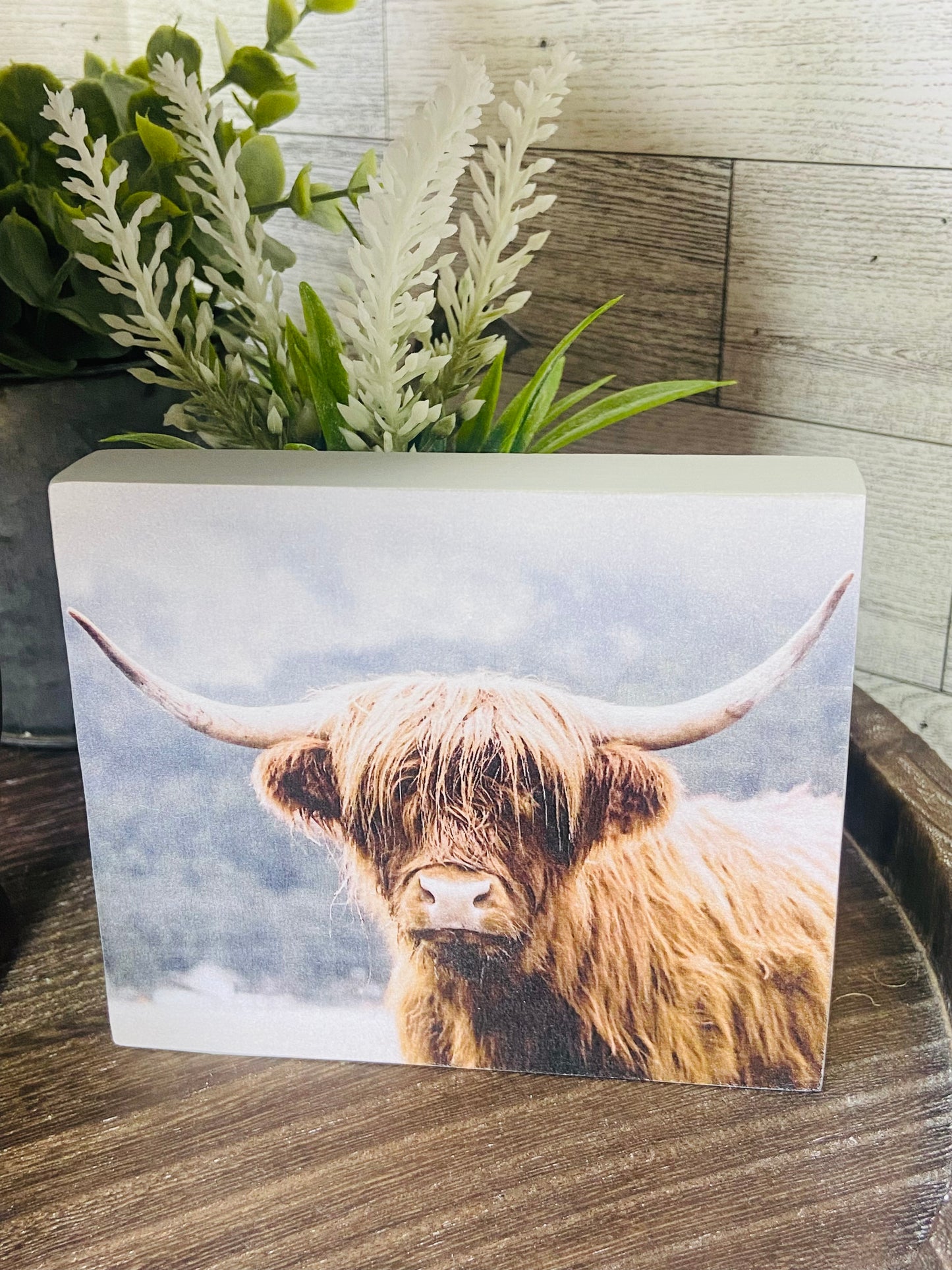 Highland Cow - Tiered Tray Sign