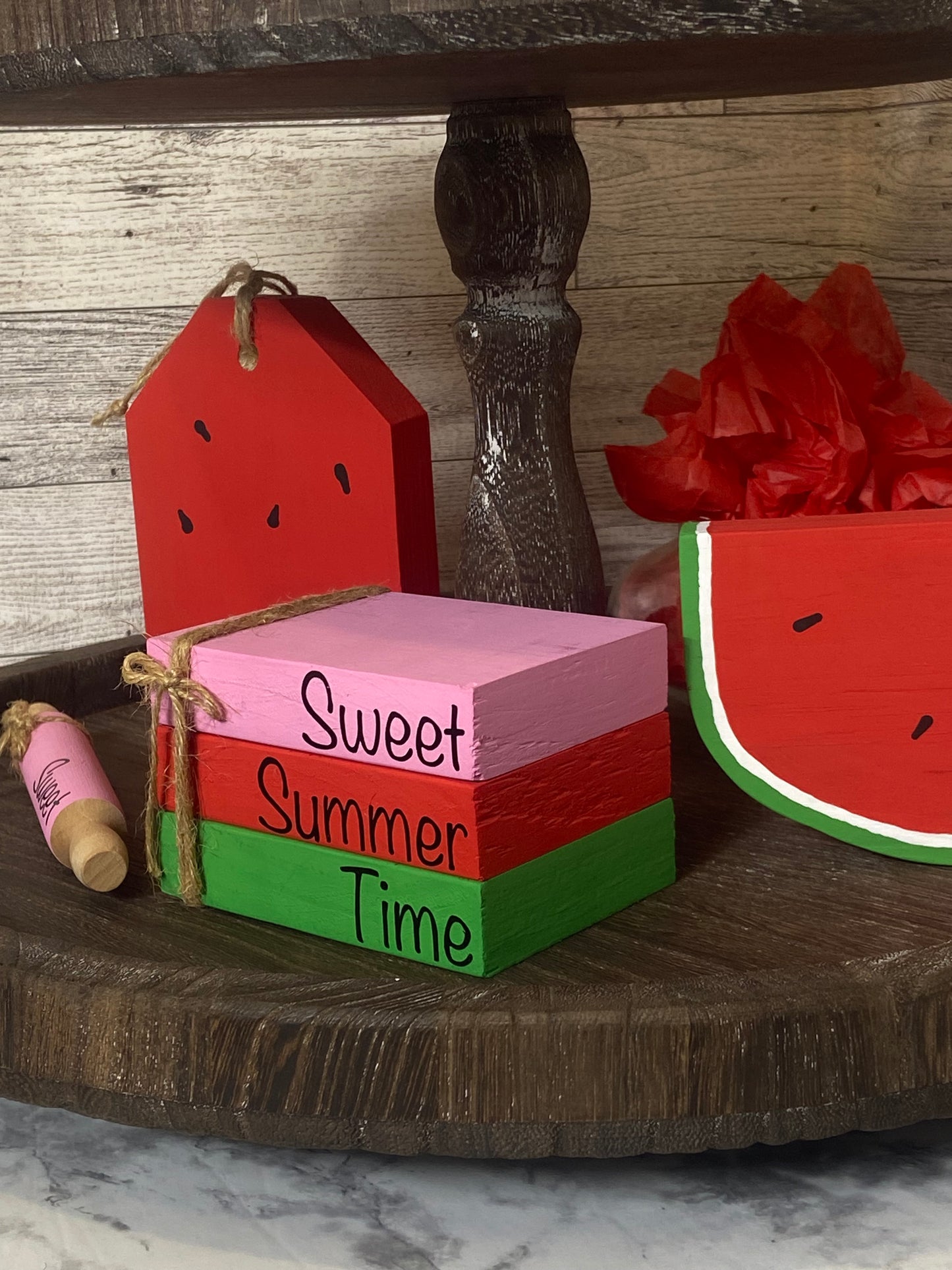 Sweet Summer Time - Medium Tiered Tray Book Stack
