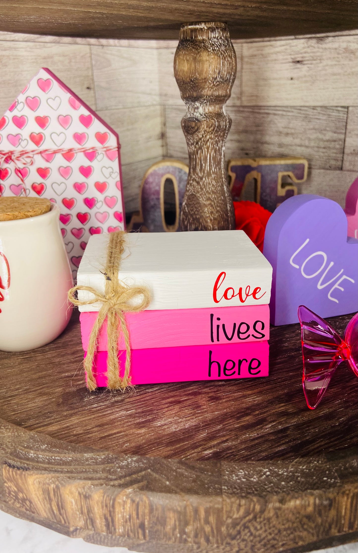 Love Lives Here - Medium Book Stack
