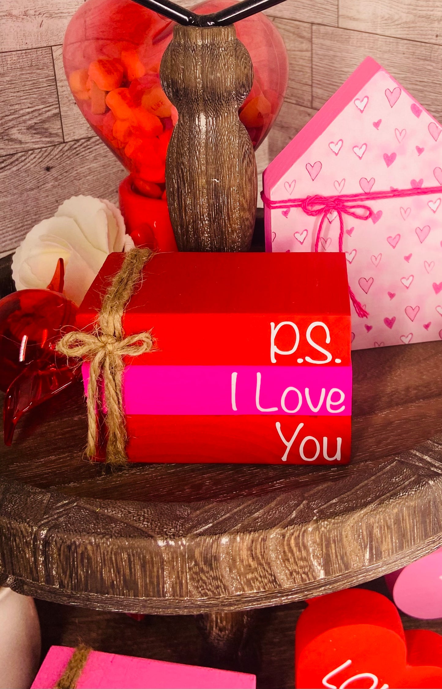 P.S. I Love You Red/Pink - Small Book Stack