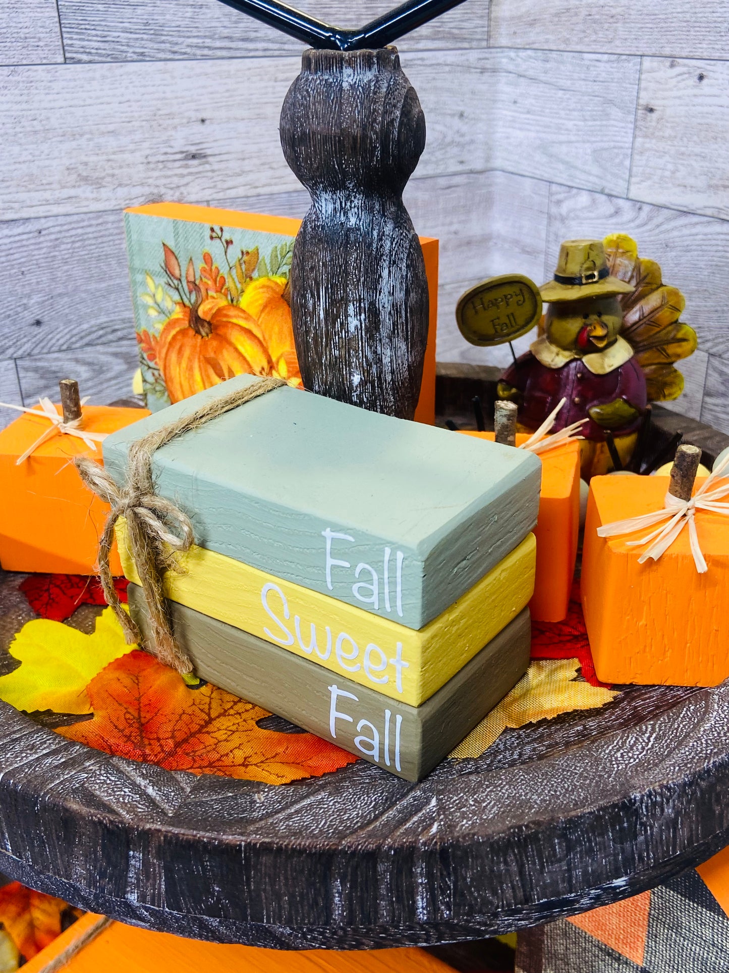 Fall Sweet Fall - Small Tiered Tray Book Stack
