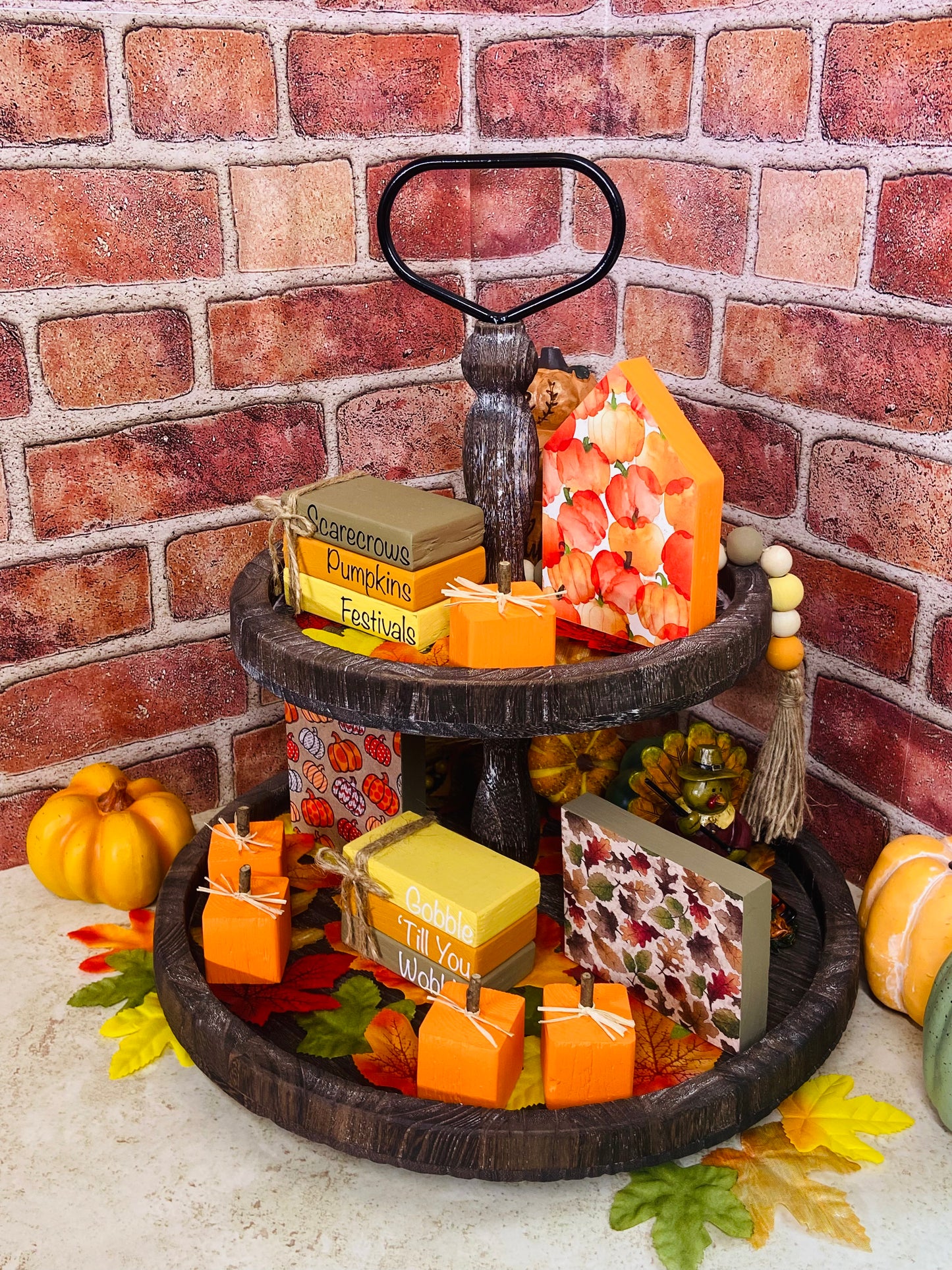 Gobble ’Til You Wobble - Small Tiered Tray Book Stack