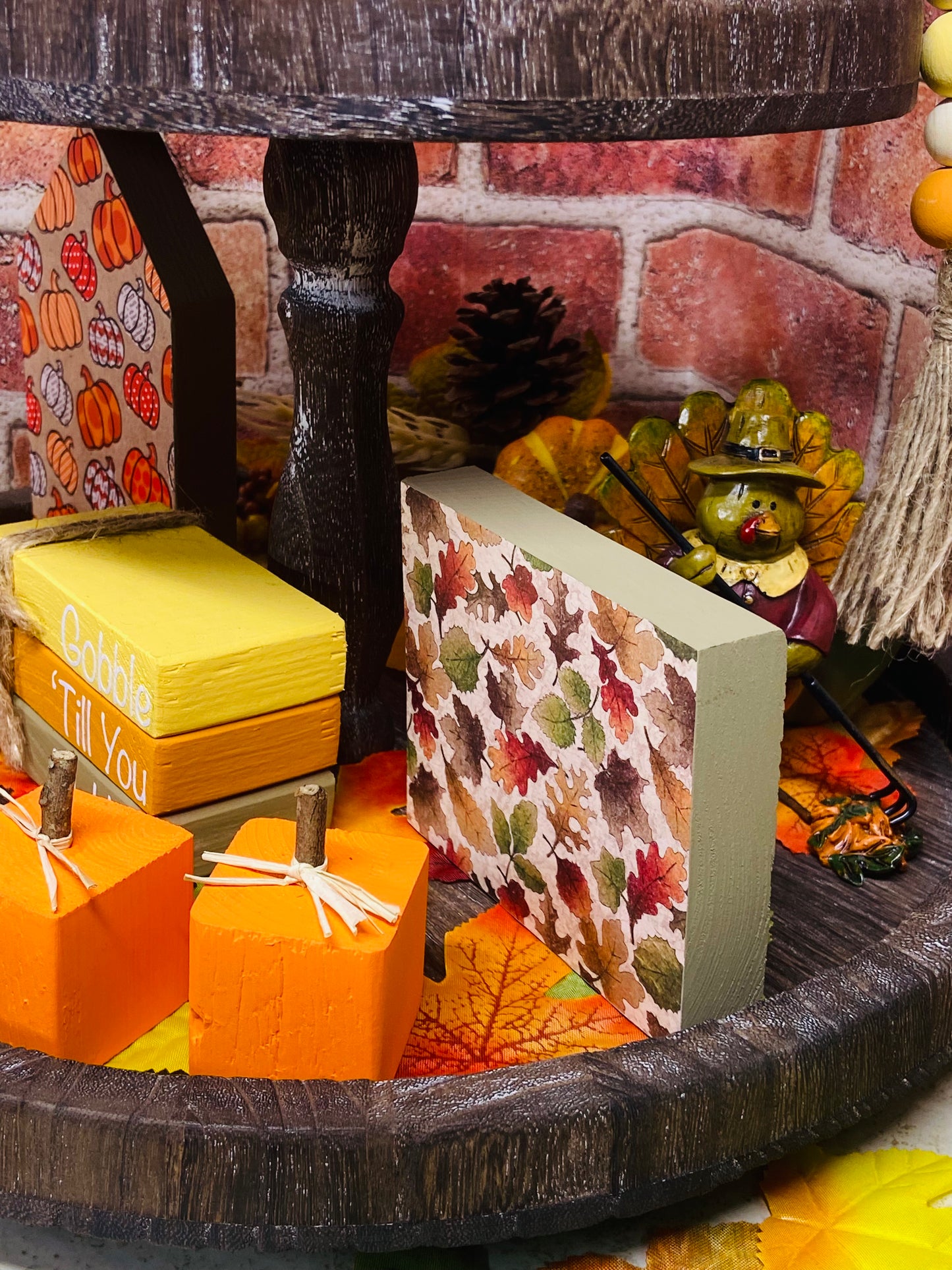Fall Leaves - Tiered Tray Sign