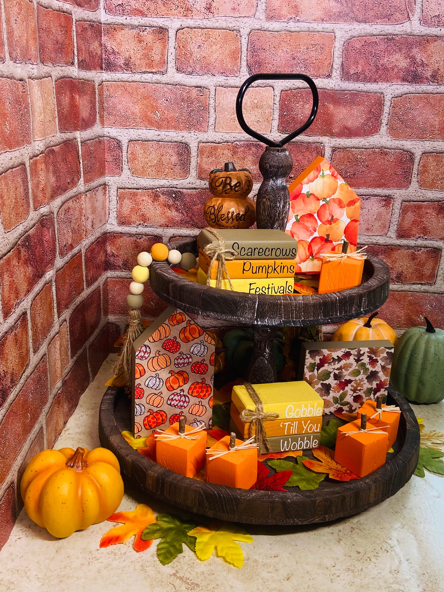 Gobble ’Til You Wobble - Small Tiered Tray Book Stack