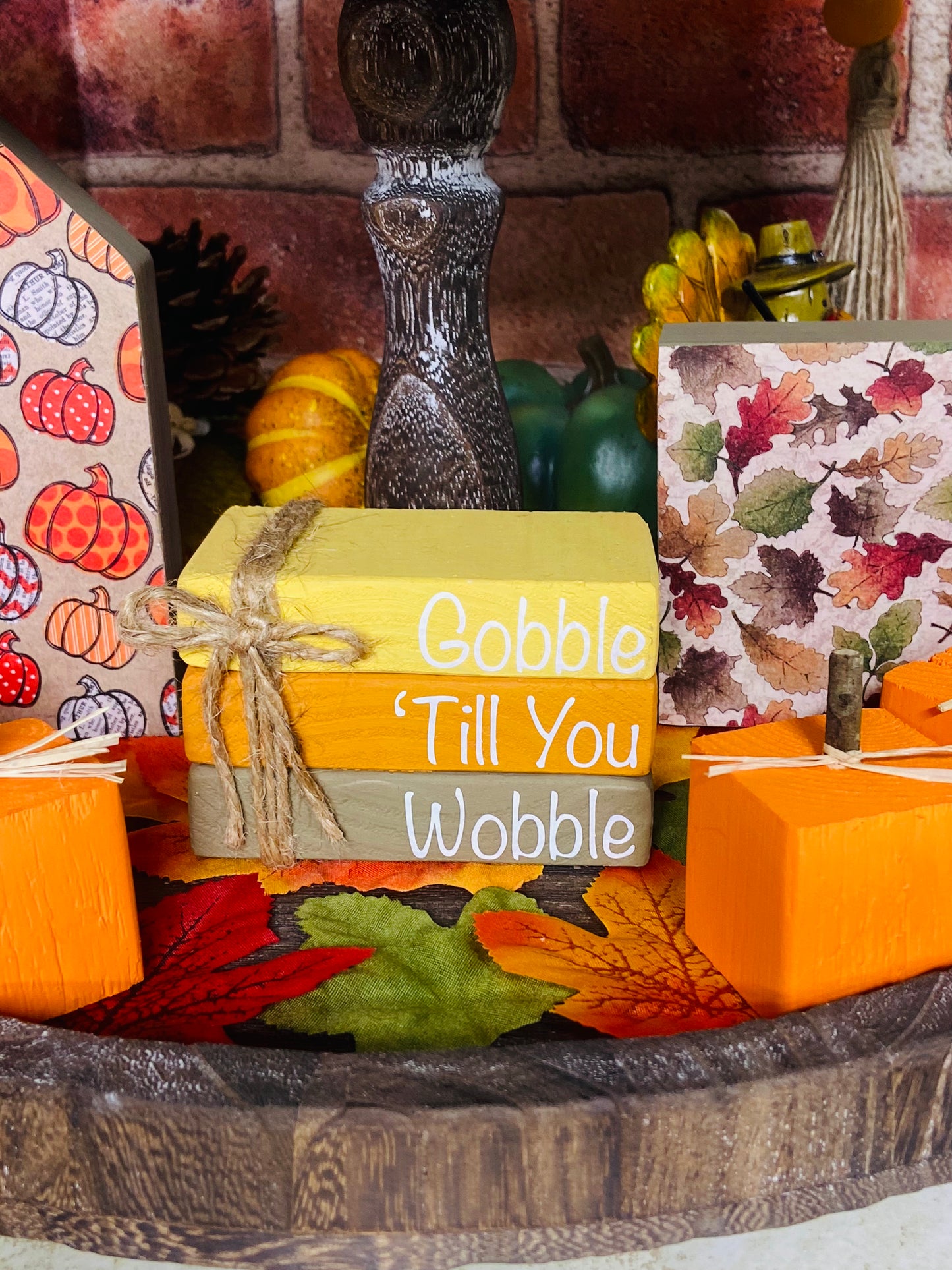 Gobble ’Til You Wobble - Small Tiered Tray Book Stack