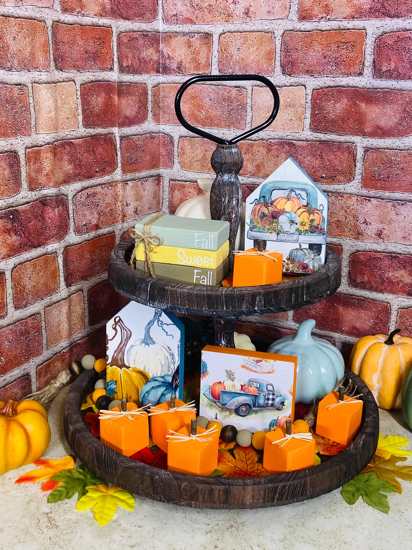 Fall Sweet Fall - Small Tiered Tray Book Stack