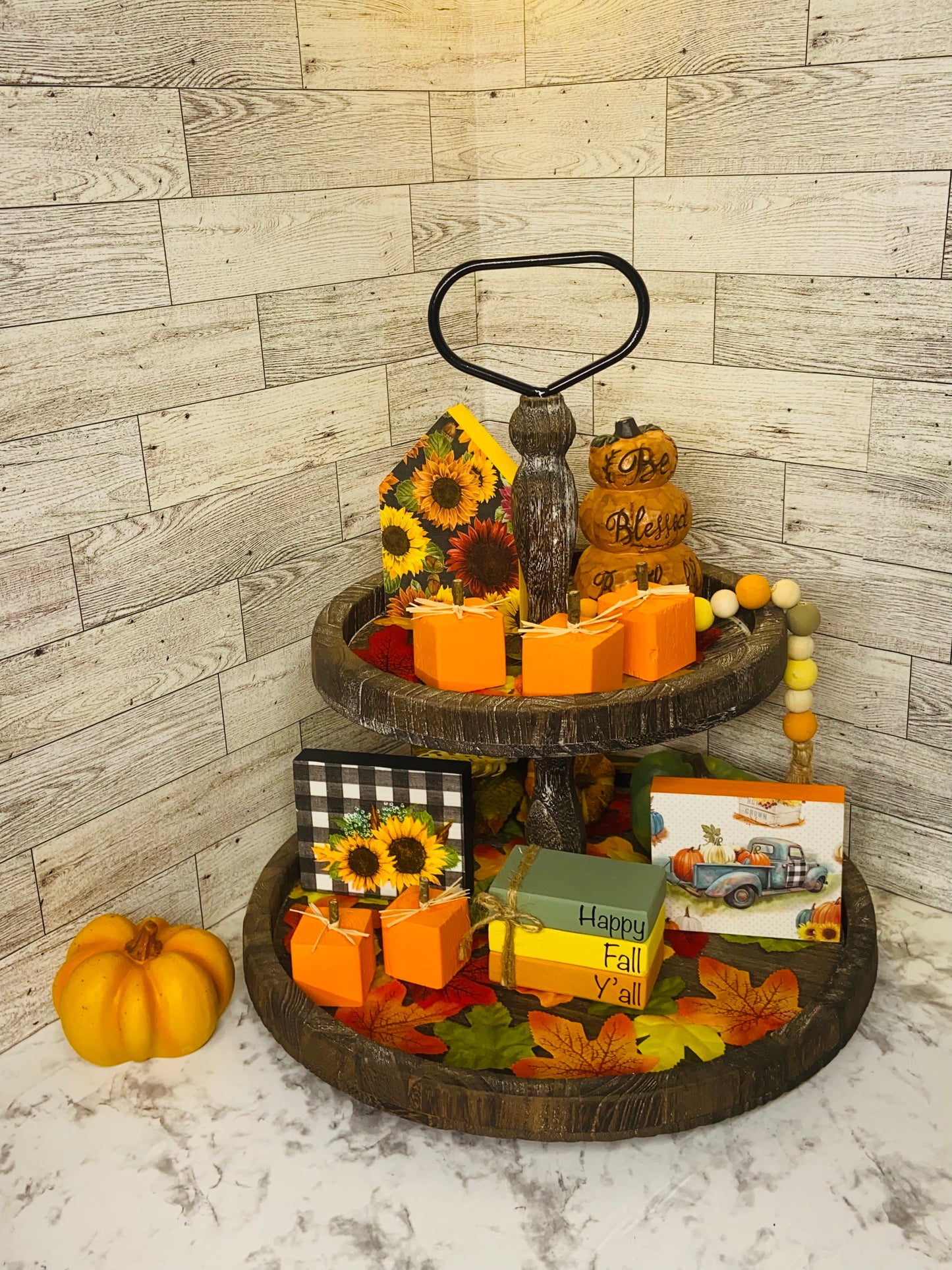 Happy Fall Y’all - Small Tiered Tray Book Stack
