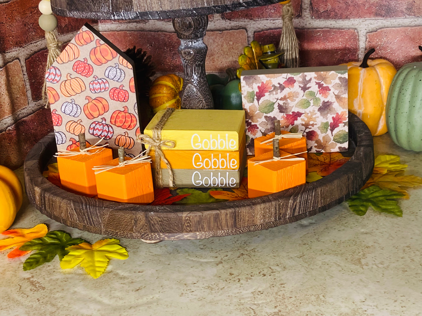 Gobble Gobble Gobble - Medium Tiered Tray Book Stack