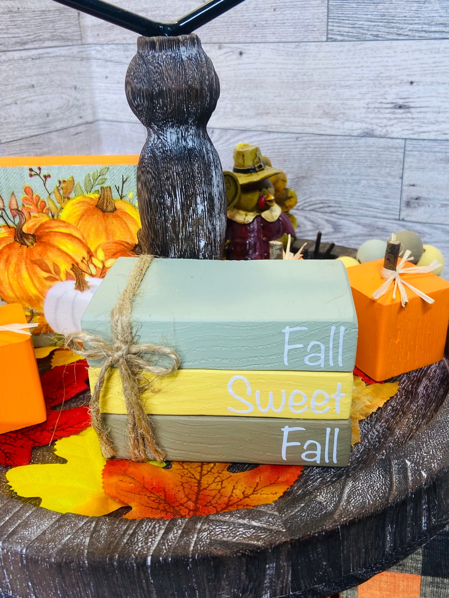 Fall Sweet Fall - Small Tiered Tray Book Stack